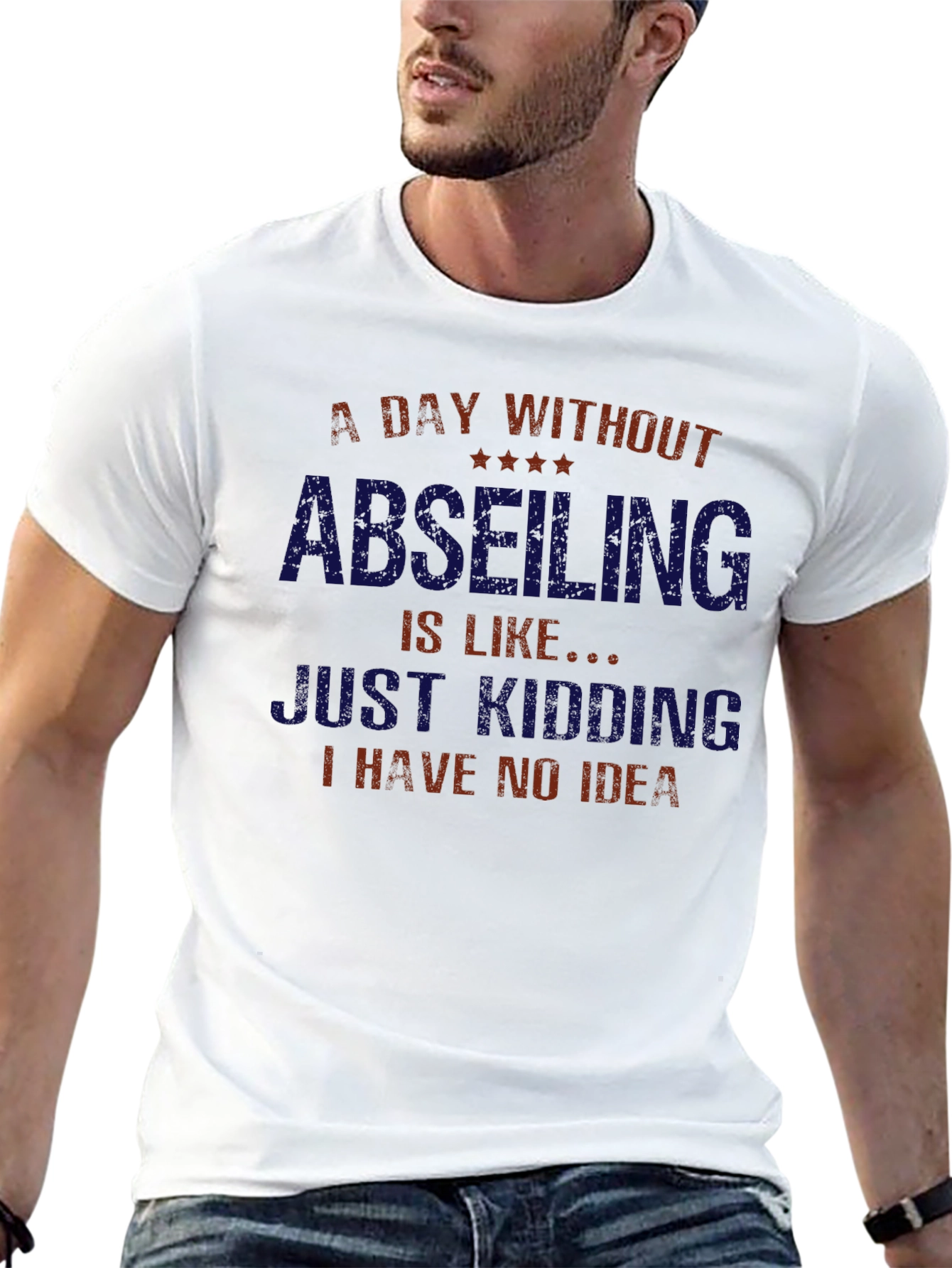 Abseiling Funny Graphic Tee - Climber T-Shirt