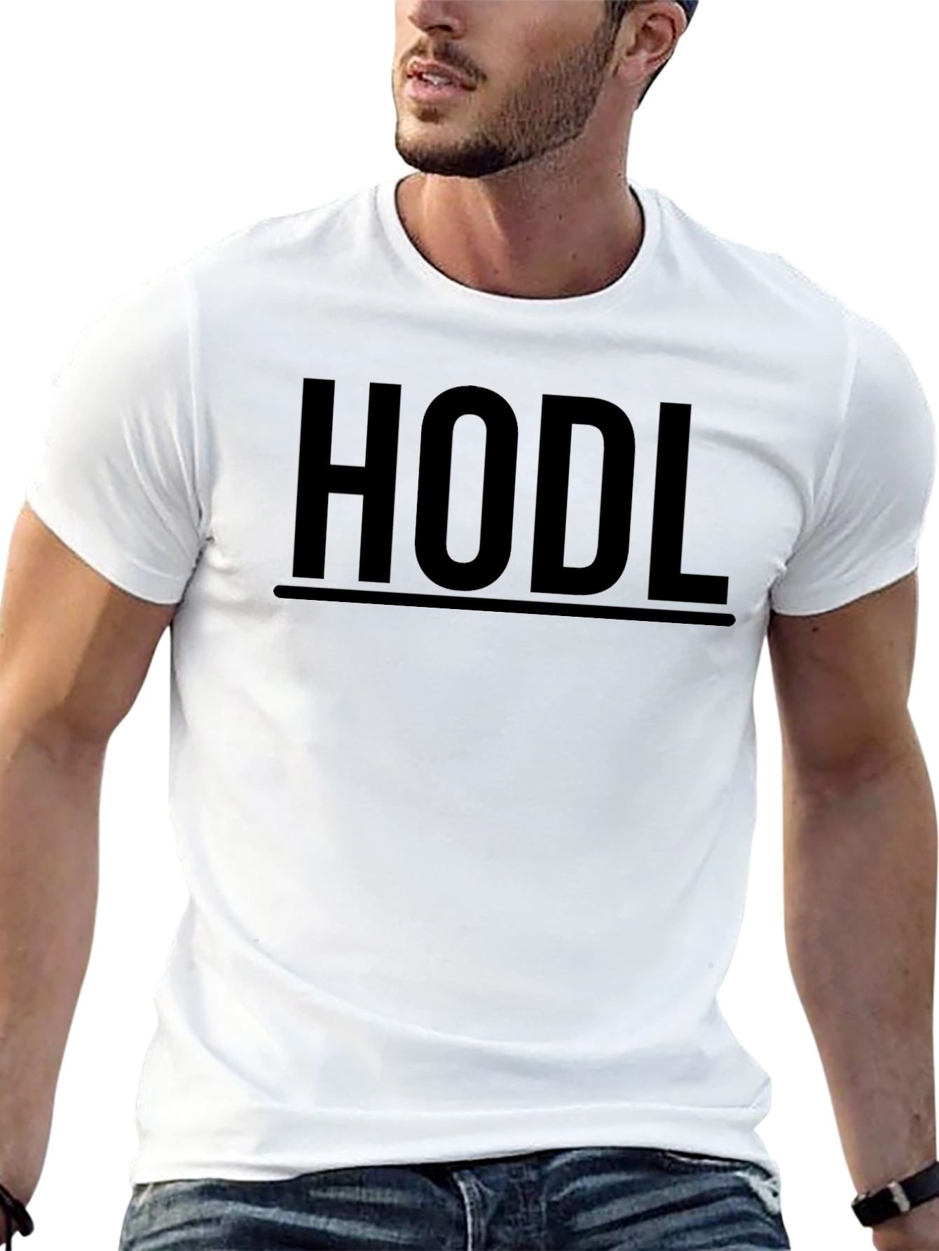 HODL Black Graphic Tee - Crypto Investor Shirt