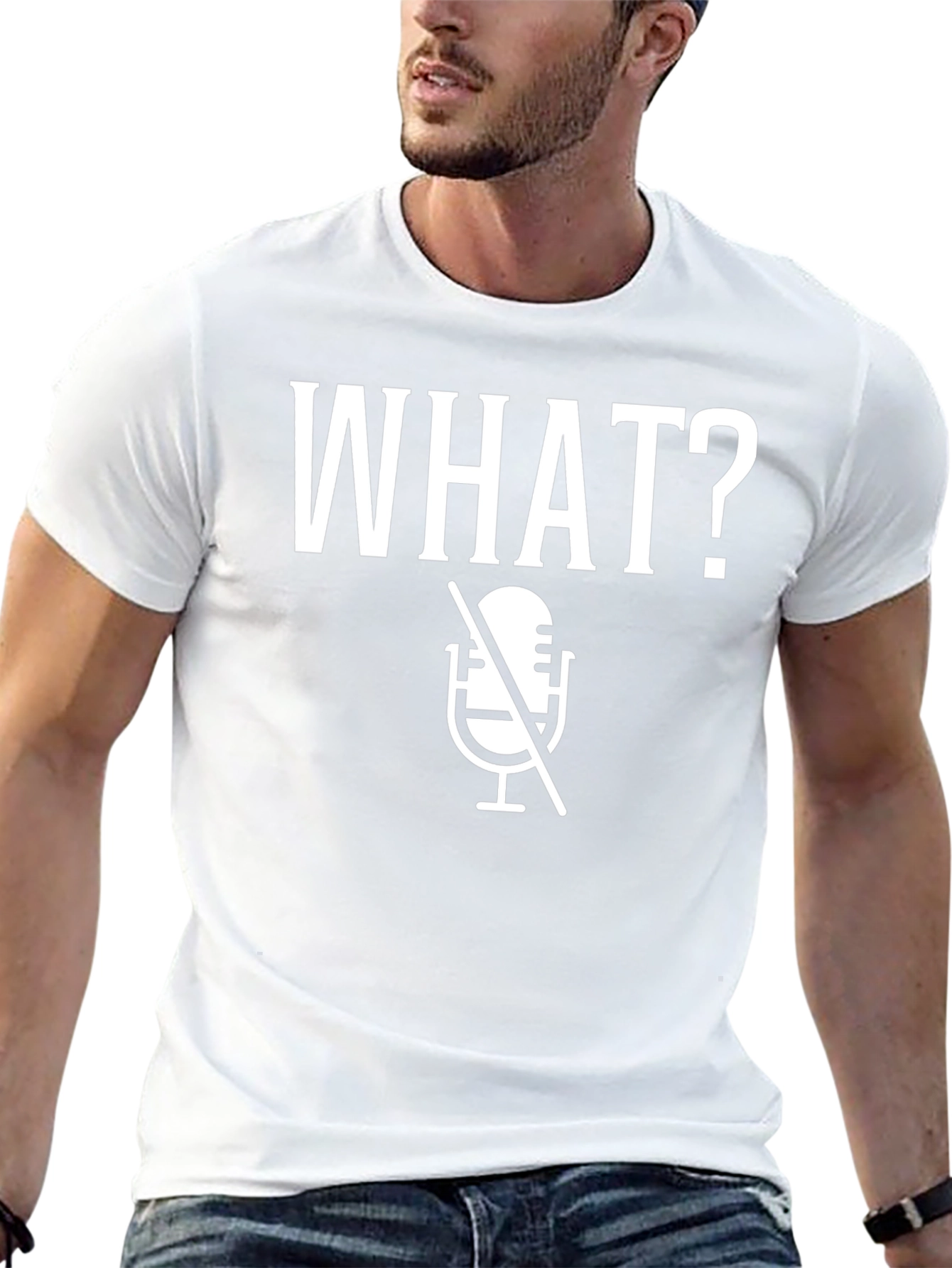 Funny Muted Microphone Graphic T-Shirt
