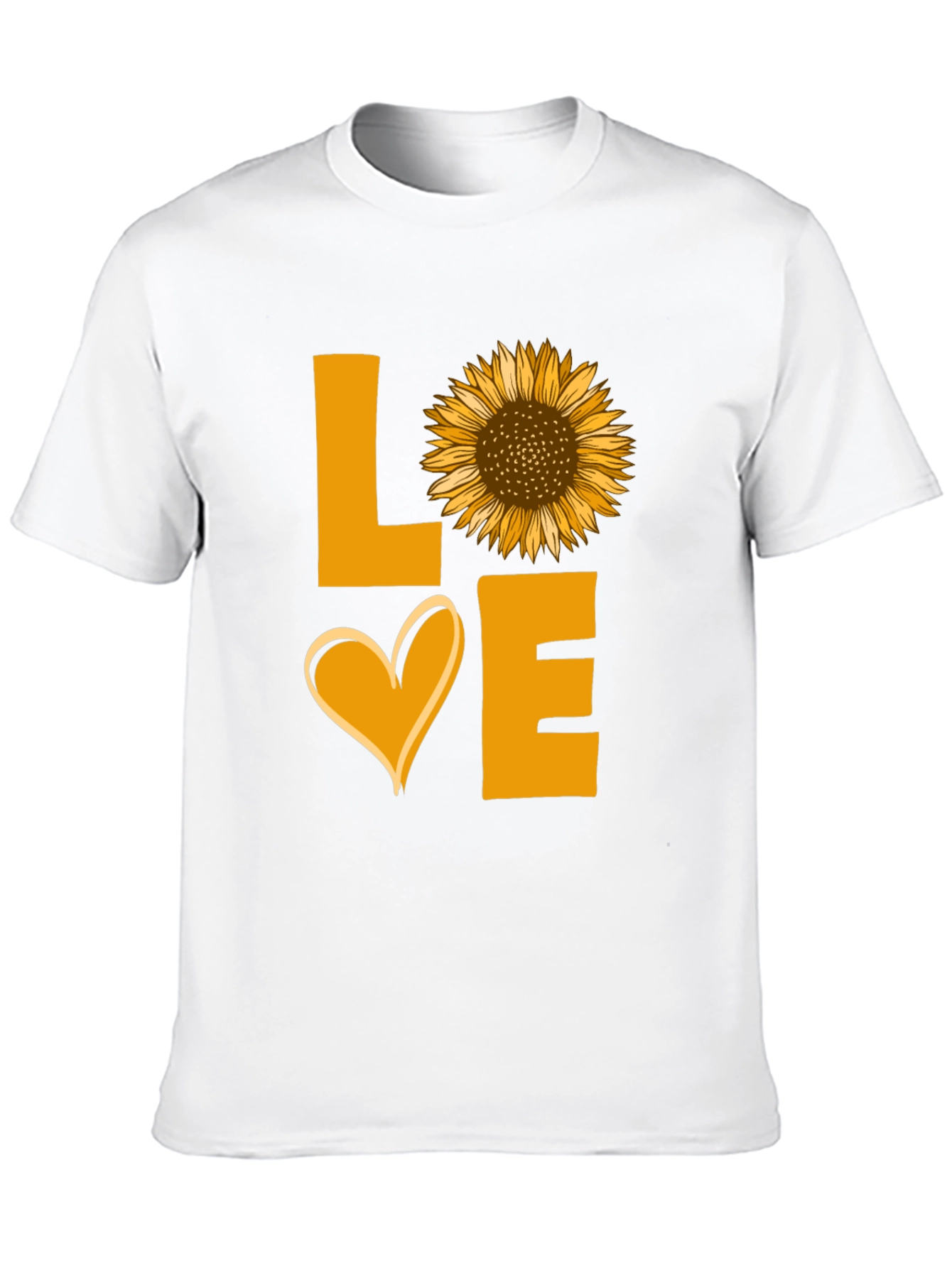 Sunflower Love Graphic Tee - Black Cotton Shirt