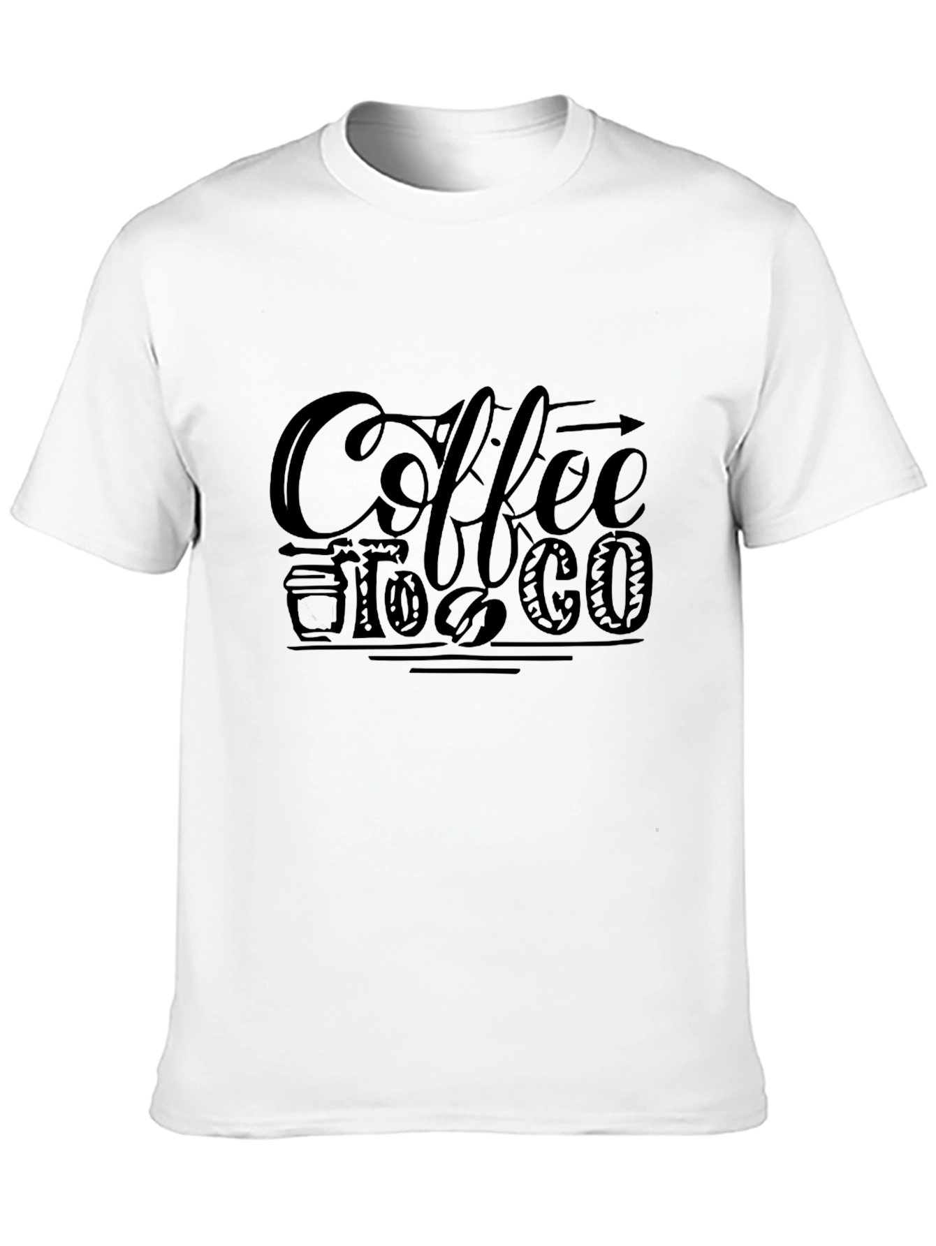 Coffee To Go Graphic Tee - Black