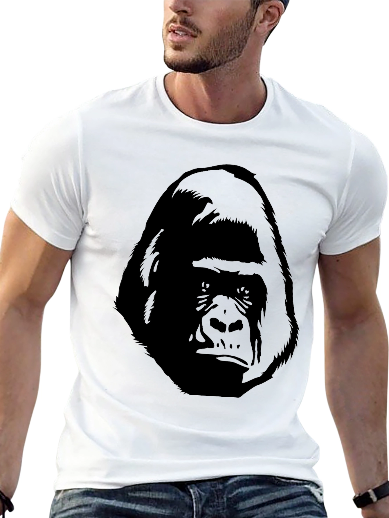 Gorilla Graphic Print Black T-Shirt