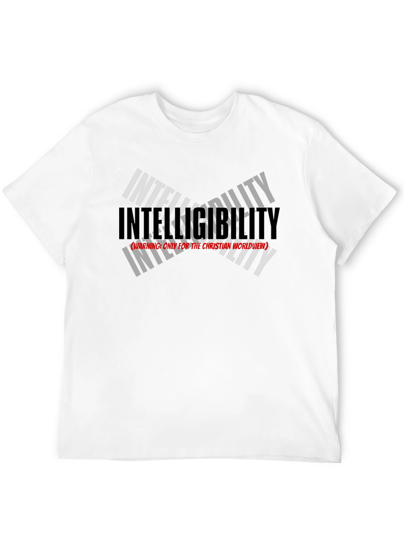 Intelligibility Christian Worldview Black Graphic Tee