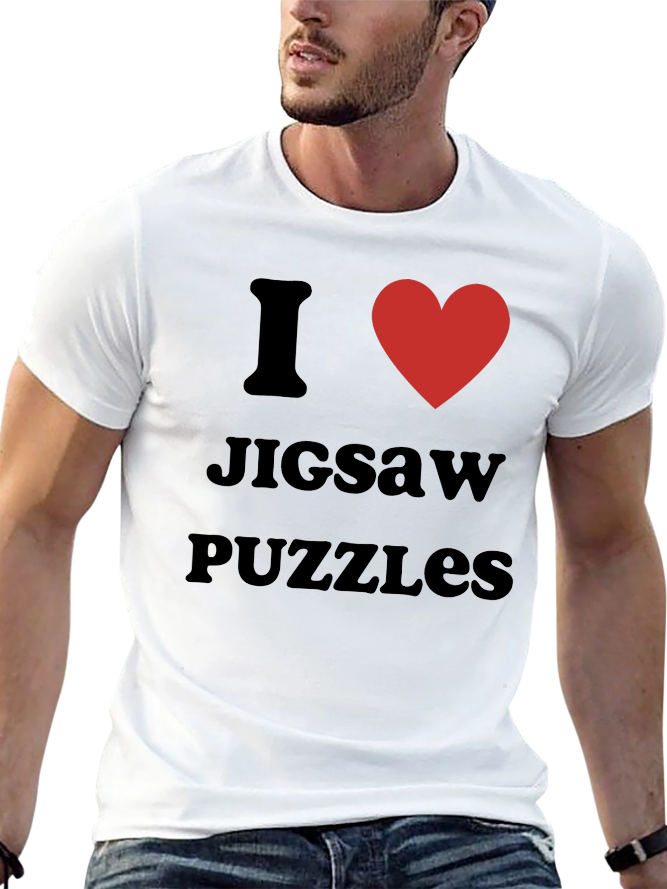 I Love Jigsaw Puzzles Graphic Tee