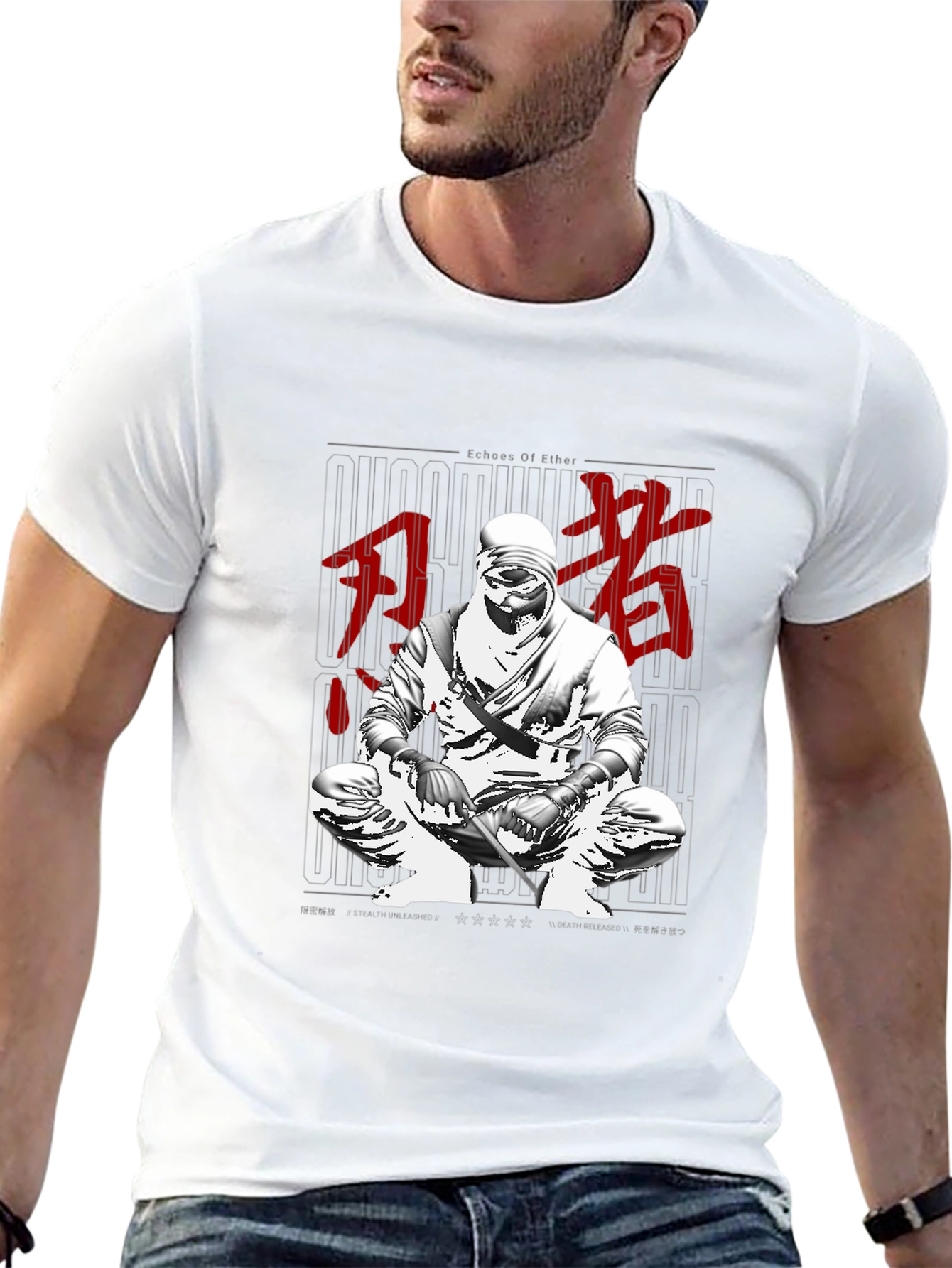 Echoes of Ether Ninja Graphic T-Shirt