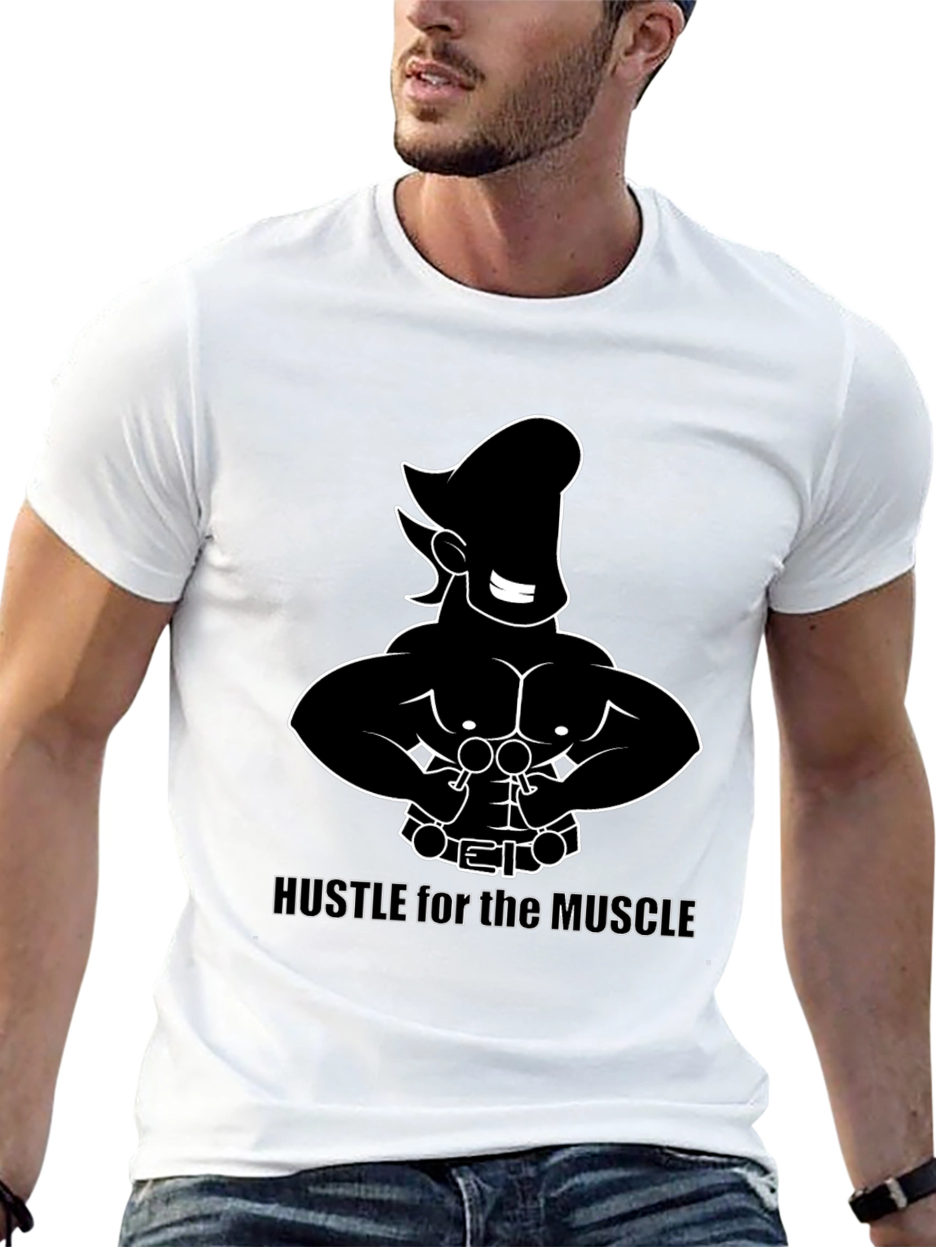 Hustle for the Muscle Graphic T-Shirt