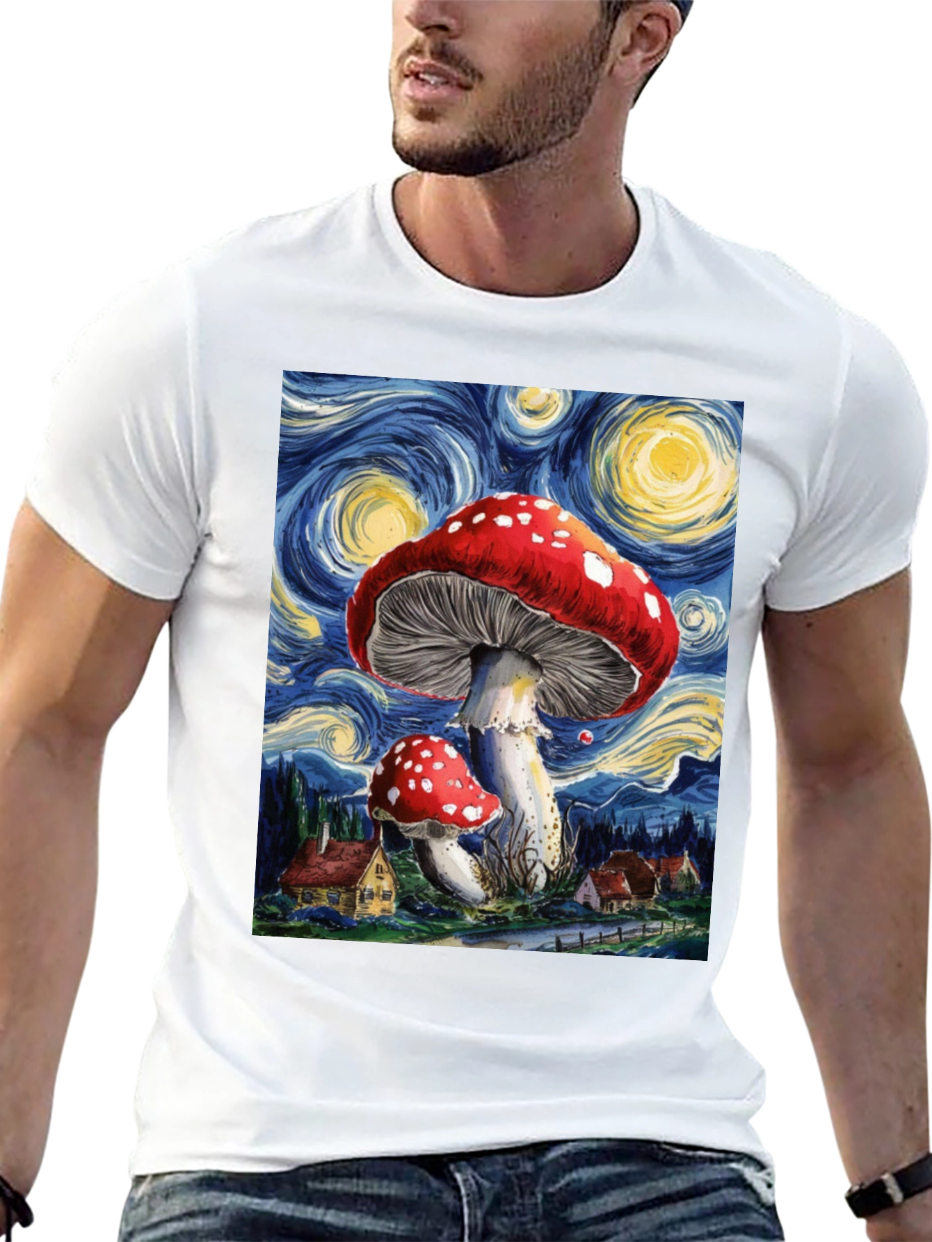 Starry Night Mushroom T-Shirt