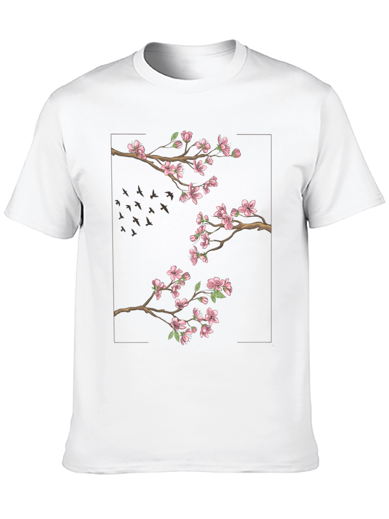 Blossom Branch Tee - Stylish Graphic Print T-Shirt