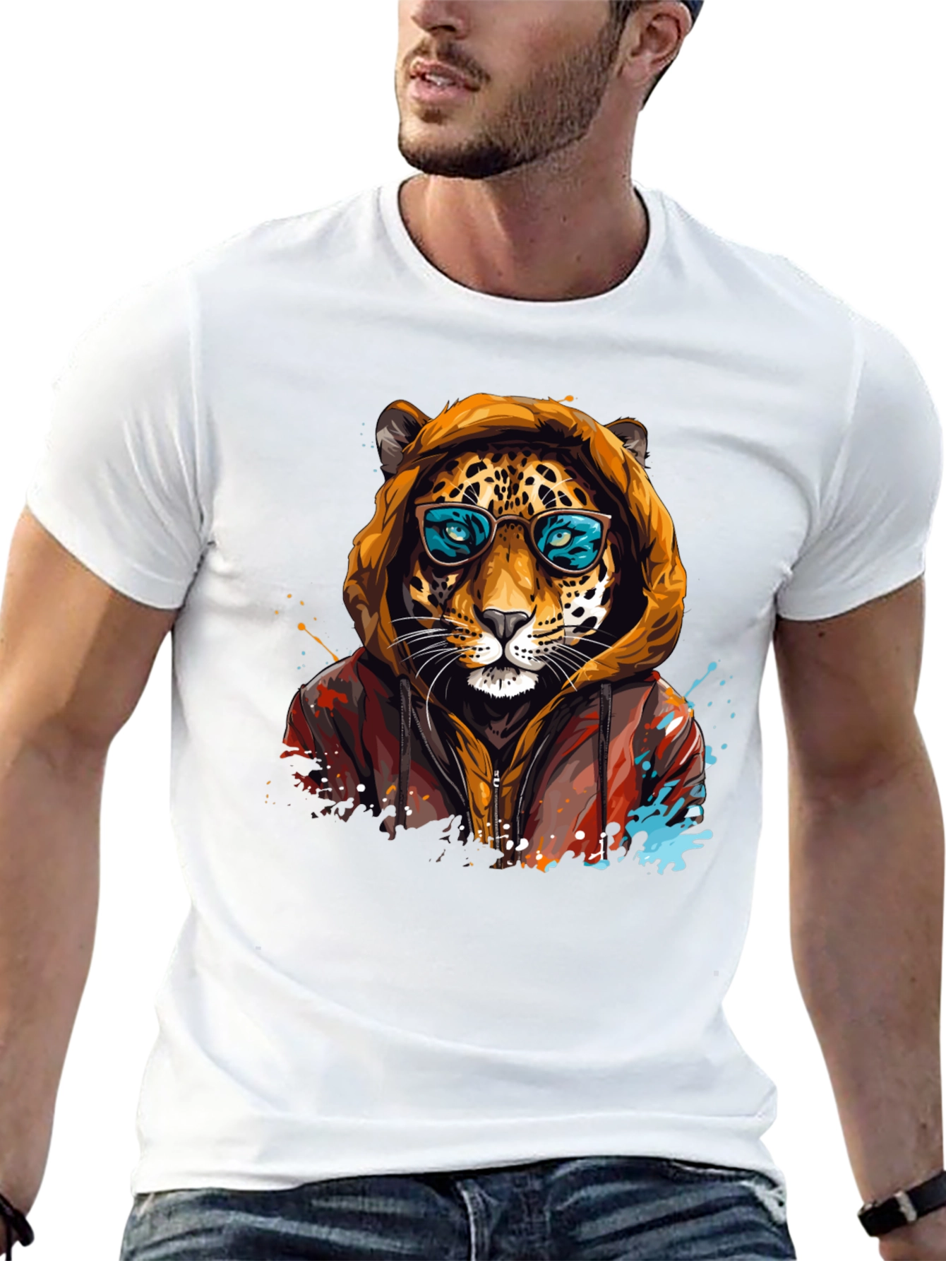 Cool Cat T-Shirt - Stylish Animal Graphic Tee