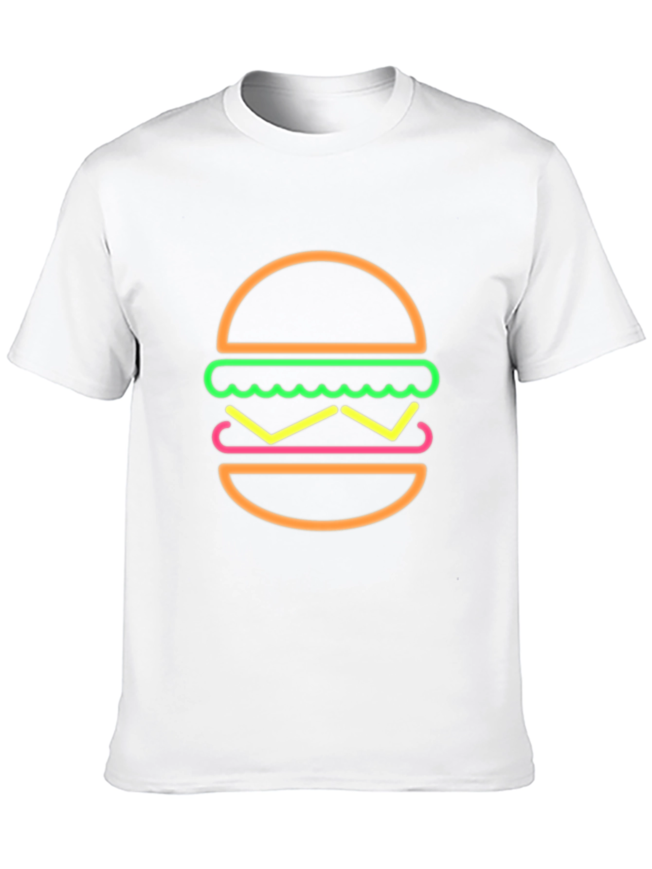 Neon Burger Graphic T-Shirt - Black