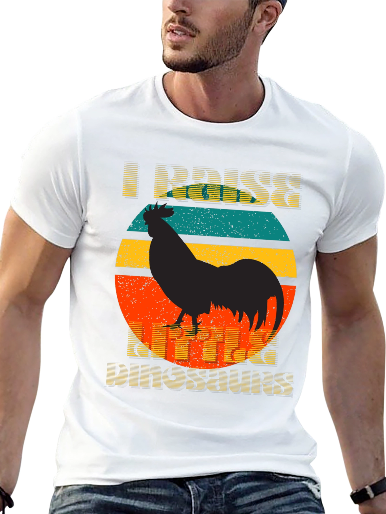 I Raise Tiny Dinosaurs Funny Chicken T-Shirt