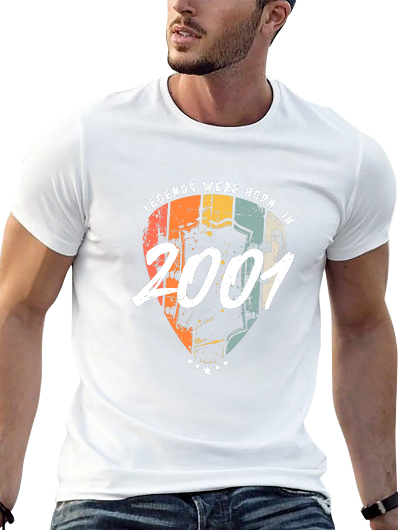 Legends Born in 2001 Guitar Pick Graphic Tee