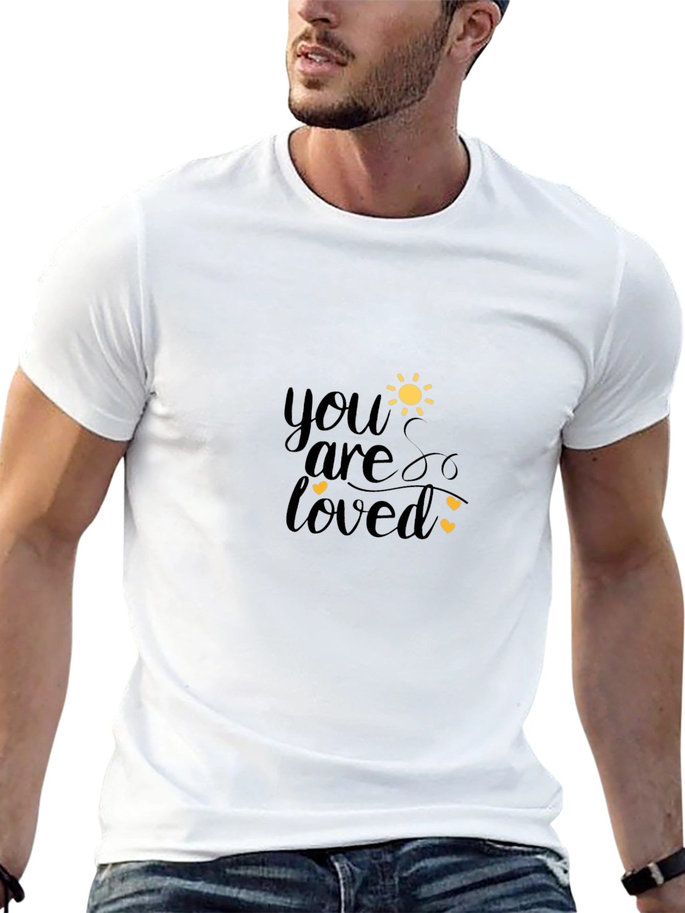 You Are Loved Graphic Black T-Shirt