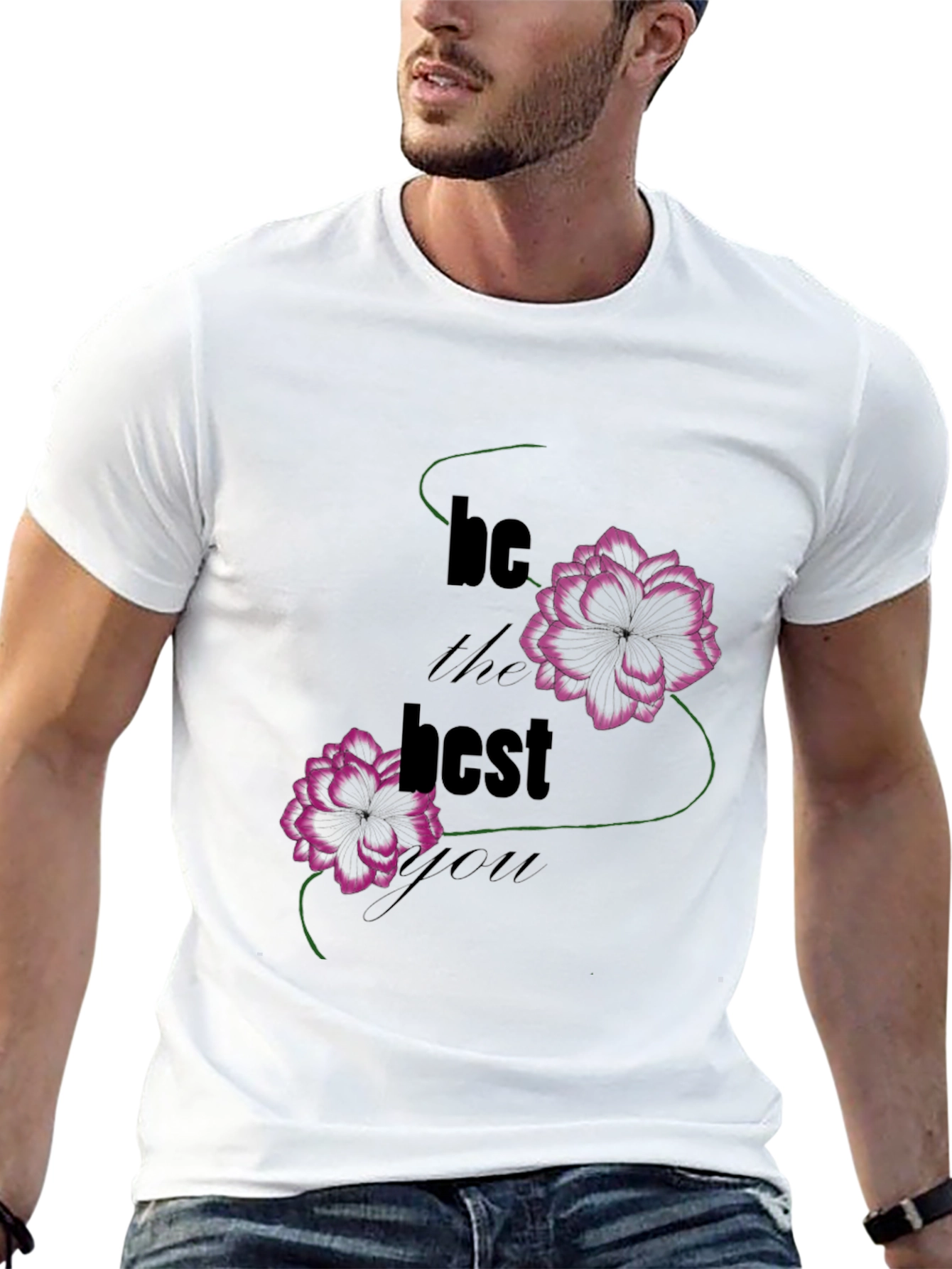 Be The Best Graphic T-Shirt - Floral Design