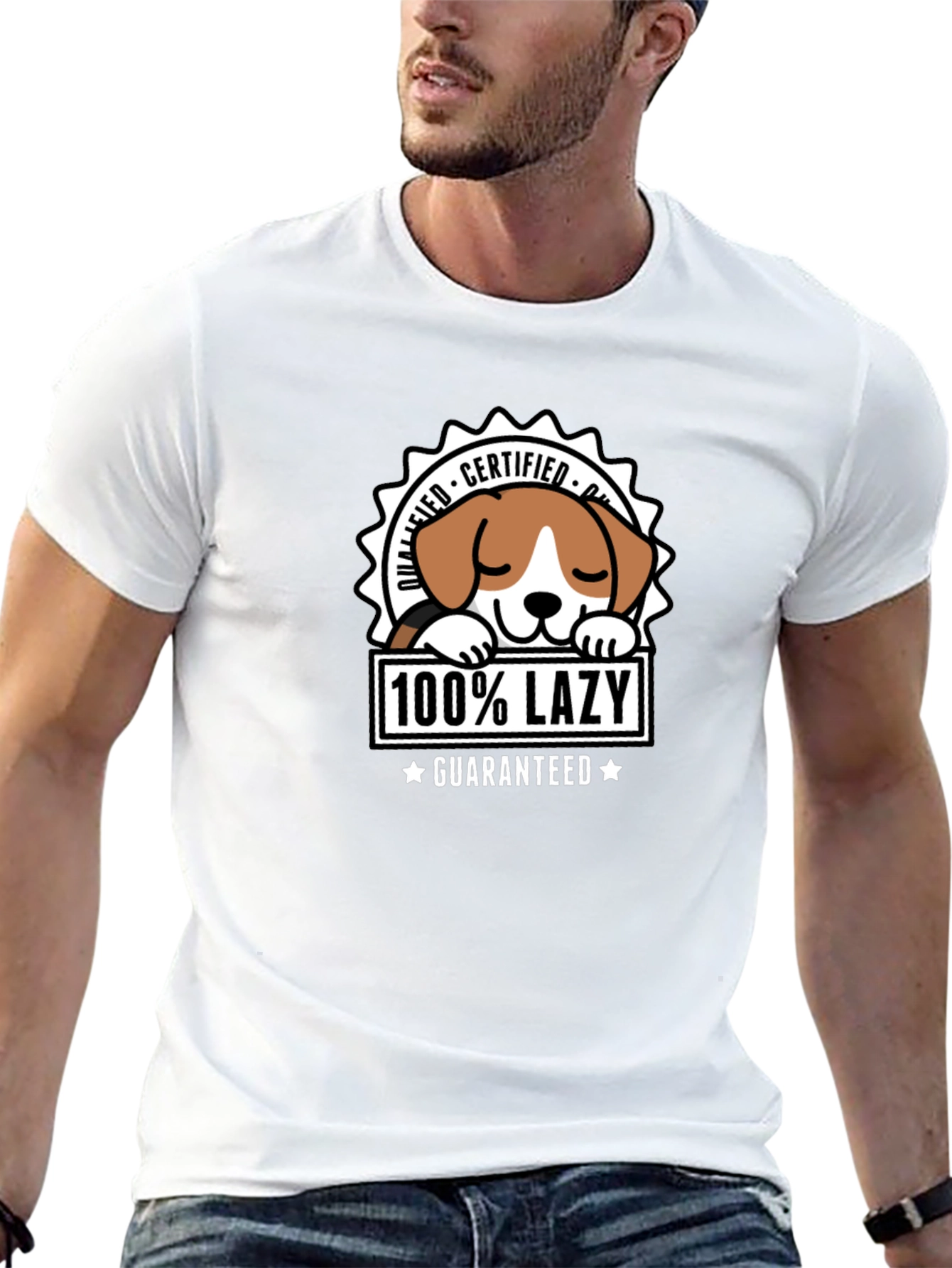 100% Lazy Dog Graphic Tee