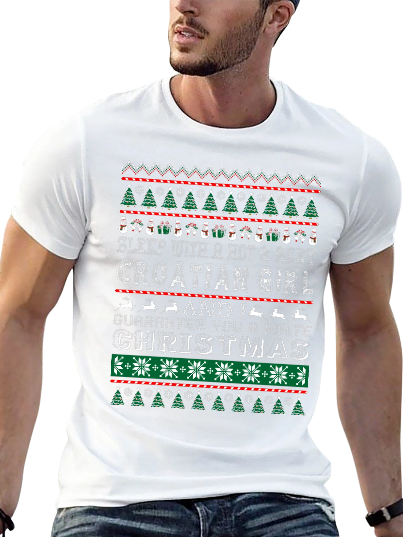 Croatian Girl Ugly Christmas Sweater T-Shirt