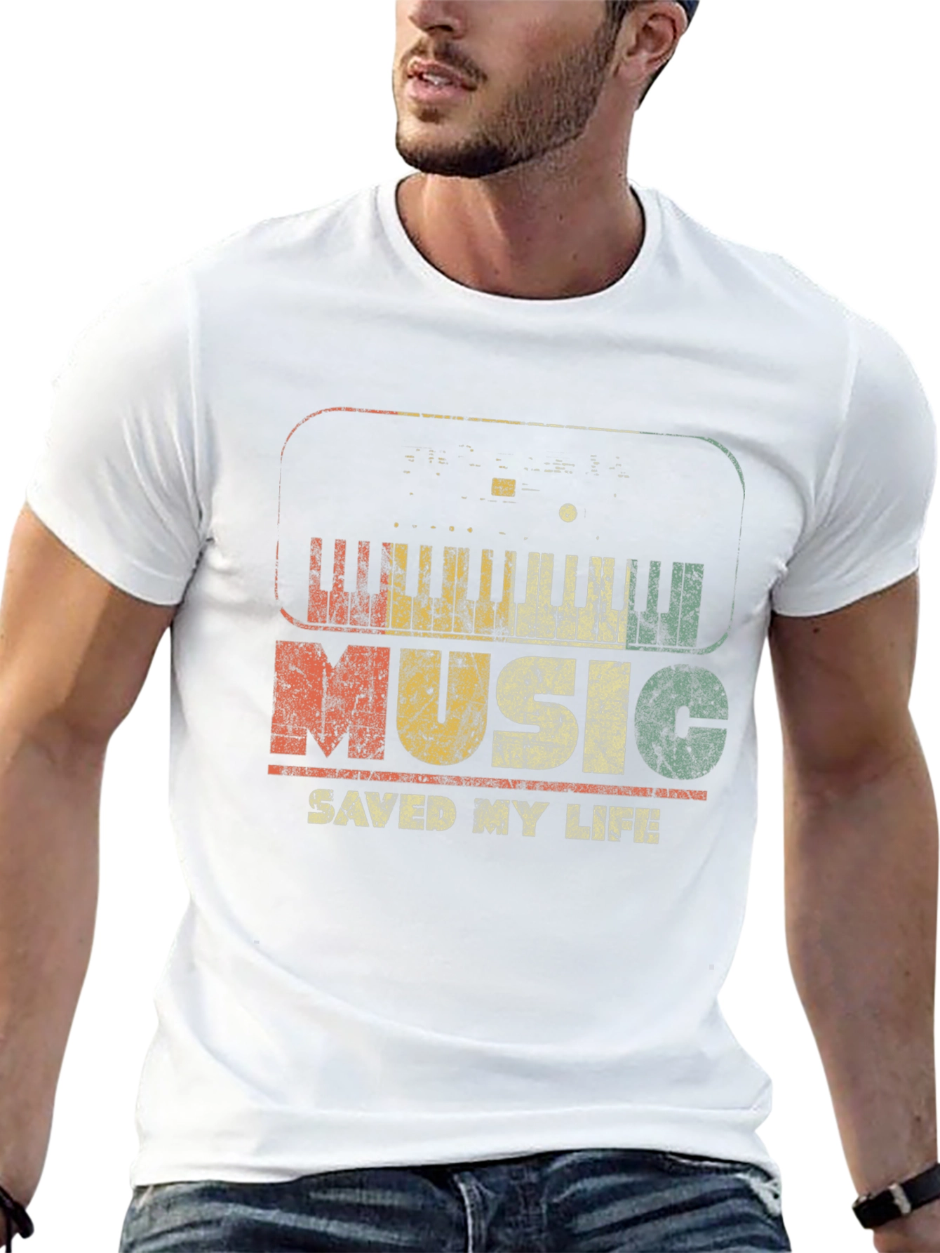 Music Saved My Life Retro Graphic T-Shirt