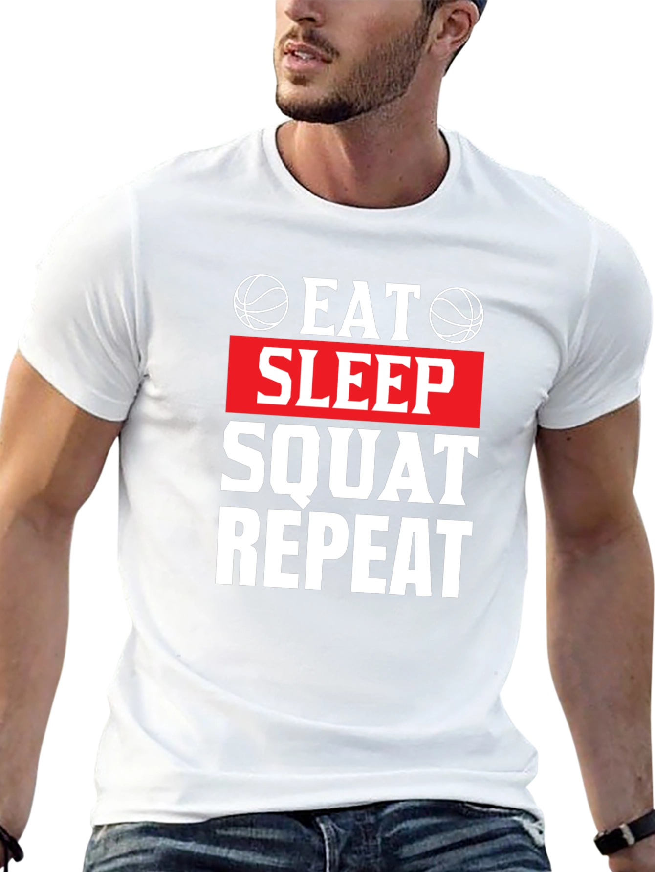 Eat Sleep Squat Repeat Graphic T-Shirt