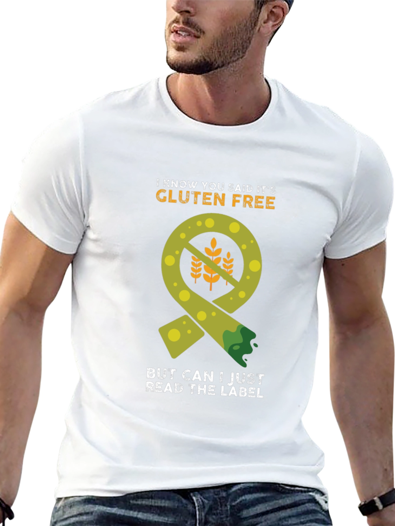Gluten-Free Label Humor T-Shirt