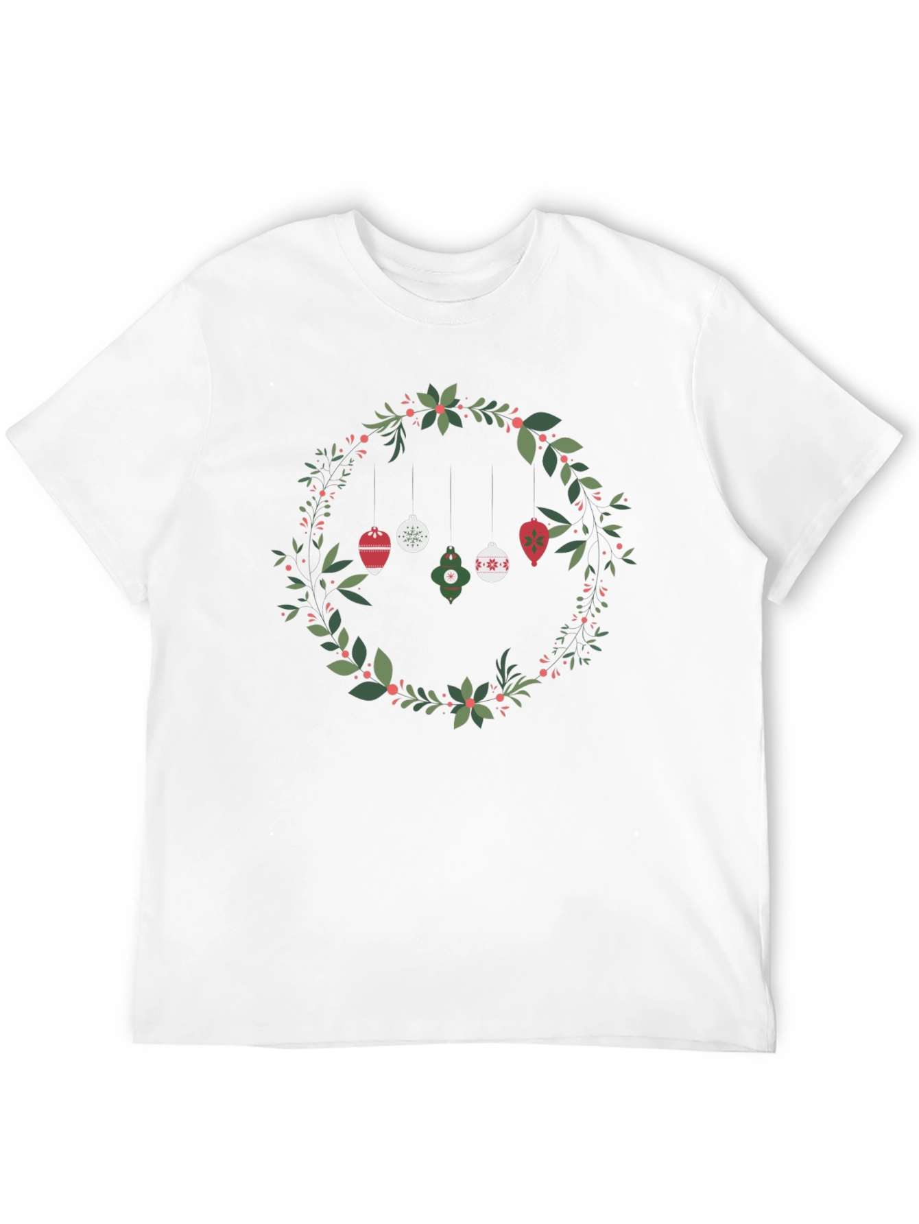 Festive Wreath Ornament Graphic Tee