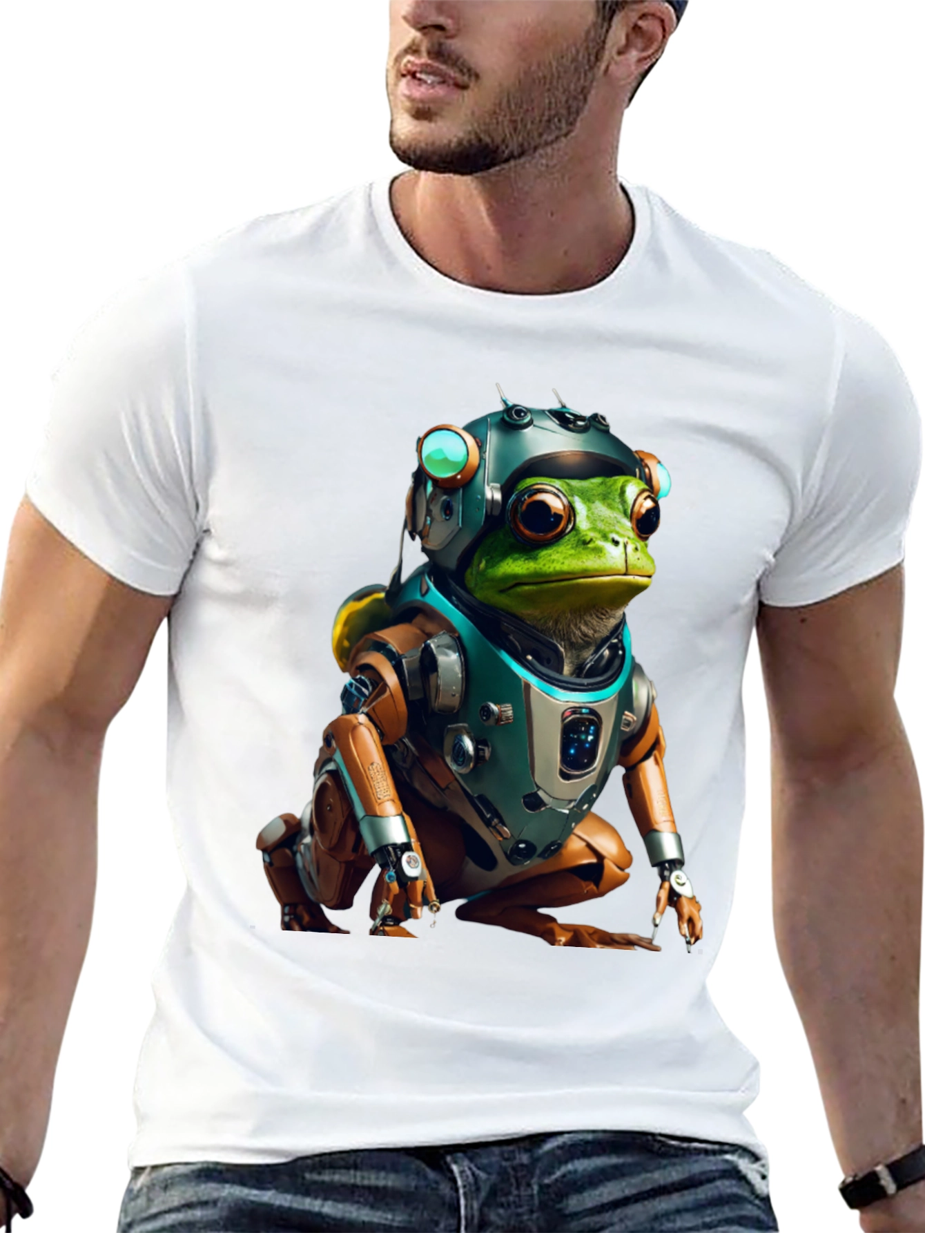 Cyber Frog T-Shirt - Sci-Fi Amphibian Style
