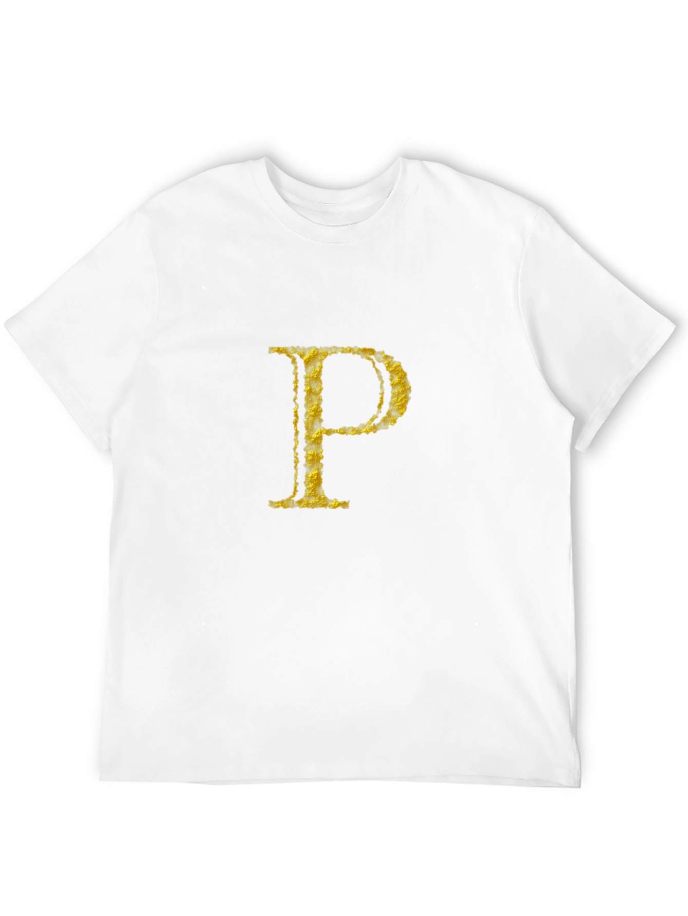 Golden Initial P Black T-Shirt