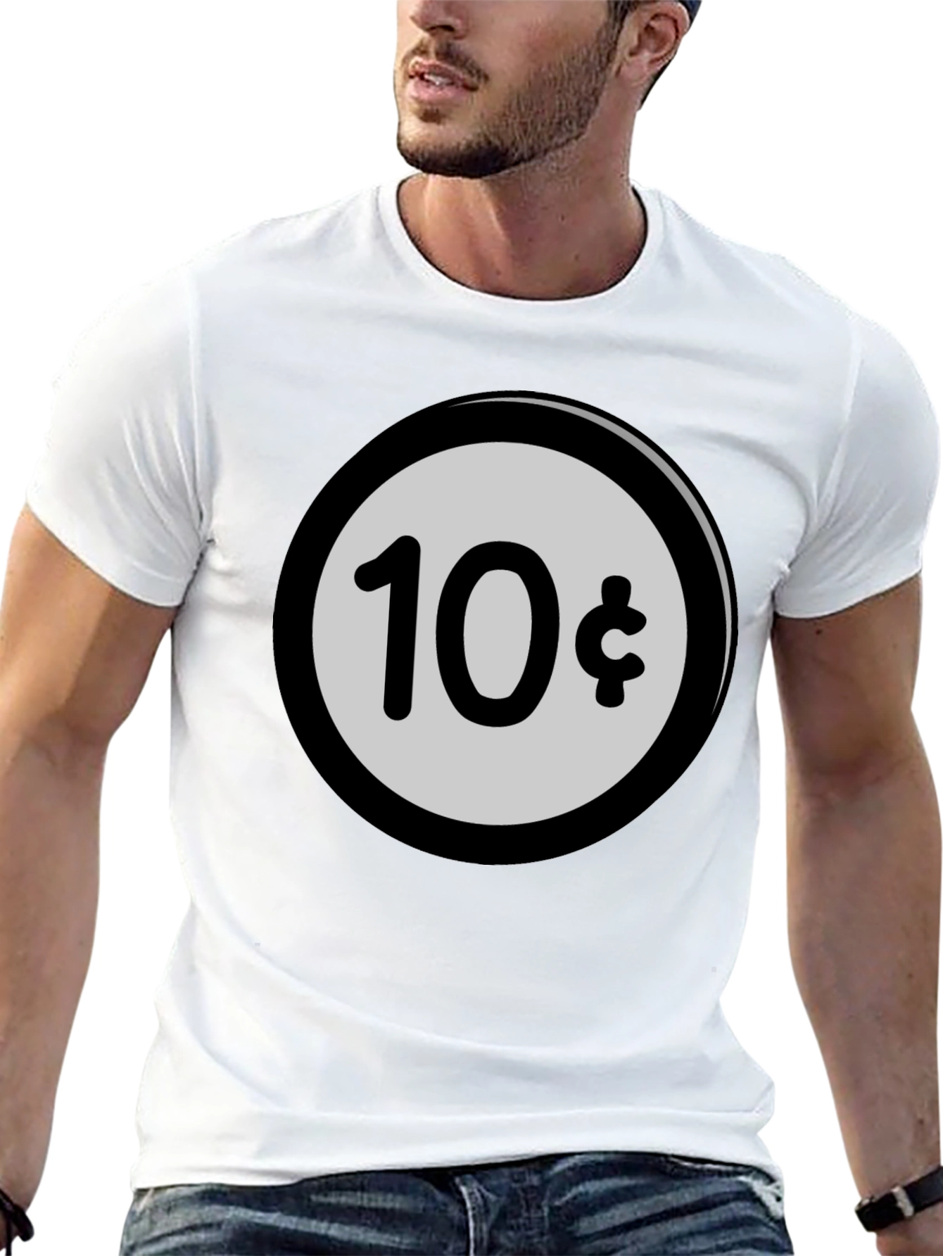 10 Cent Black T-Shirt - Quirky Graphic Tee