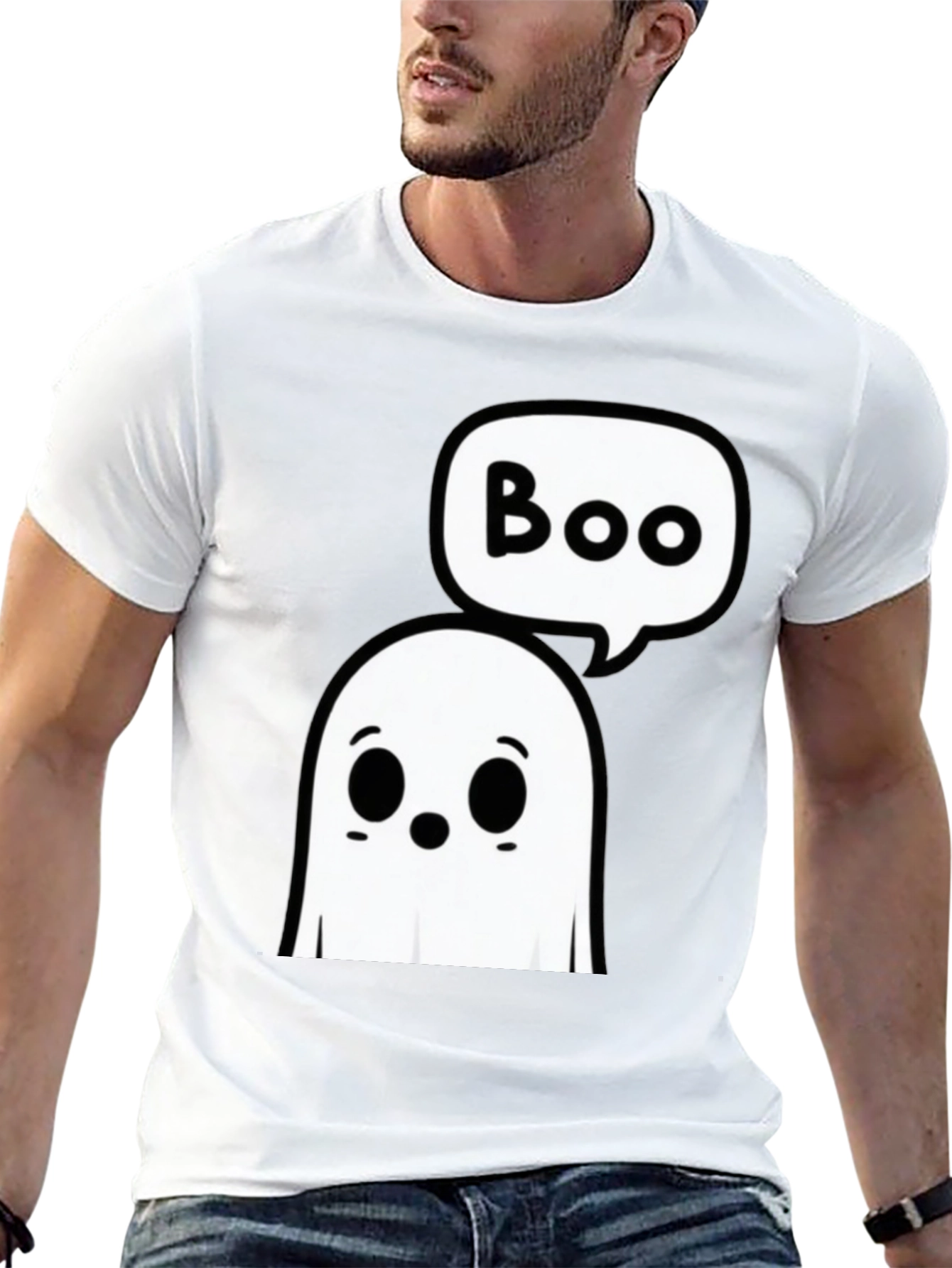 Boo Ghost Graphic Tee - Halloween Spooky Season Shirt