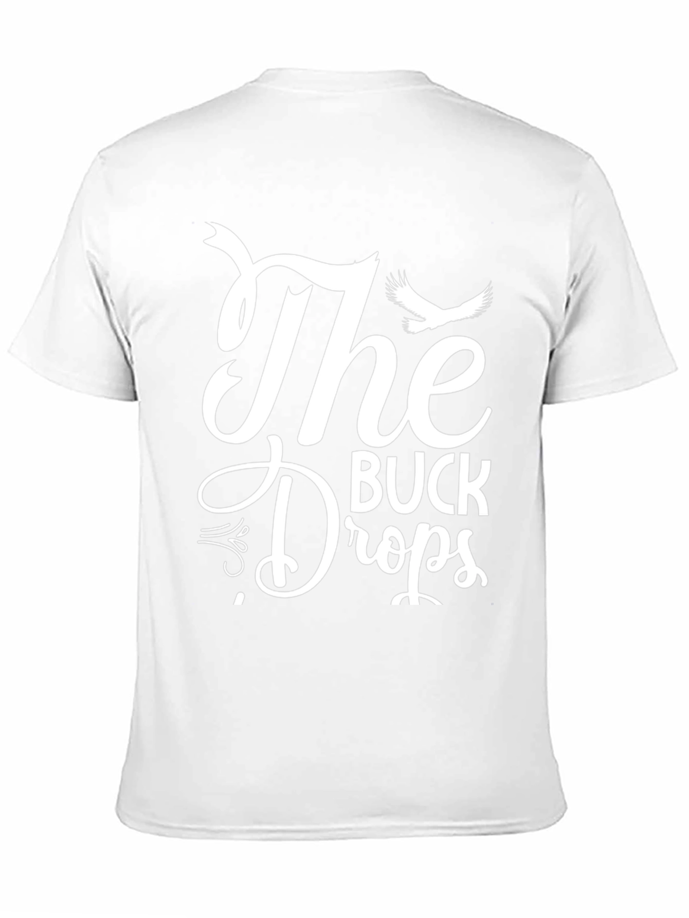 The Buck Drops Graphic Tee - Black Cotton T-Shirt