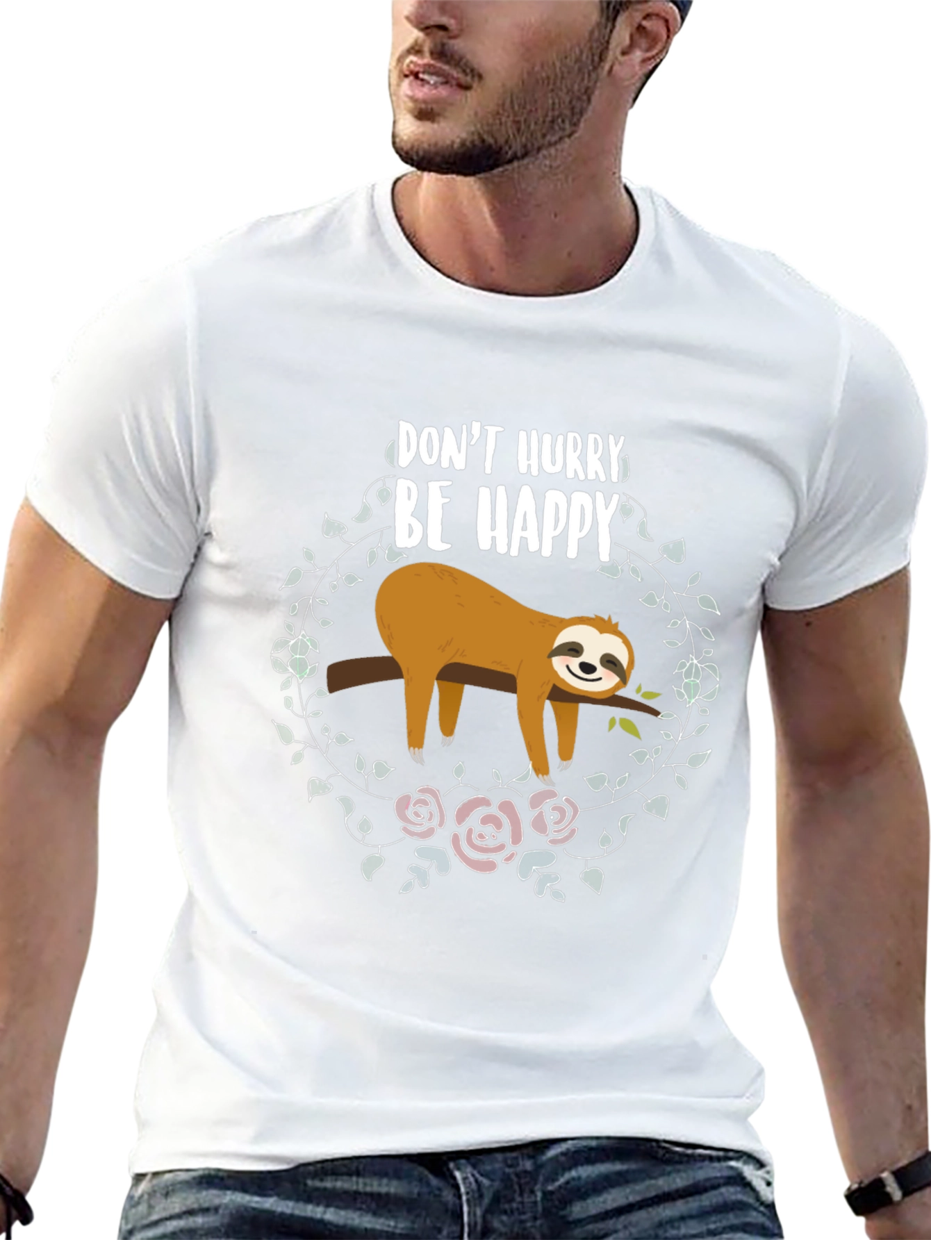 Dont Hurry Be Happy Sloth T-Shirt