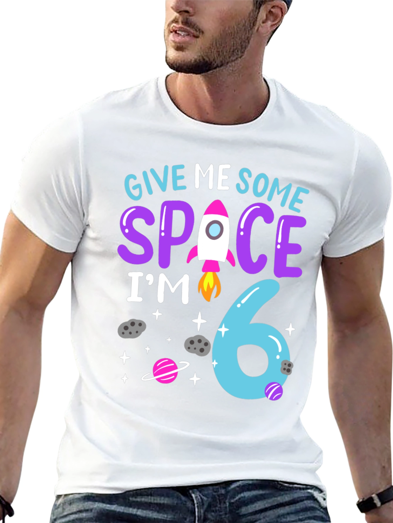 Give Me Some Space Im 6 Birthday T-Shirt