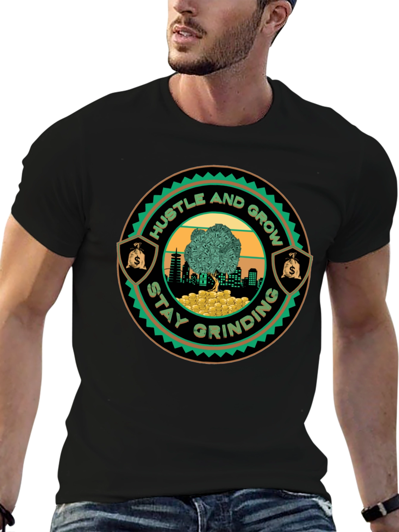 Hustle & Grow Graphic Tee - Stay Grinding!