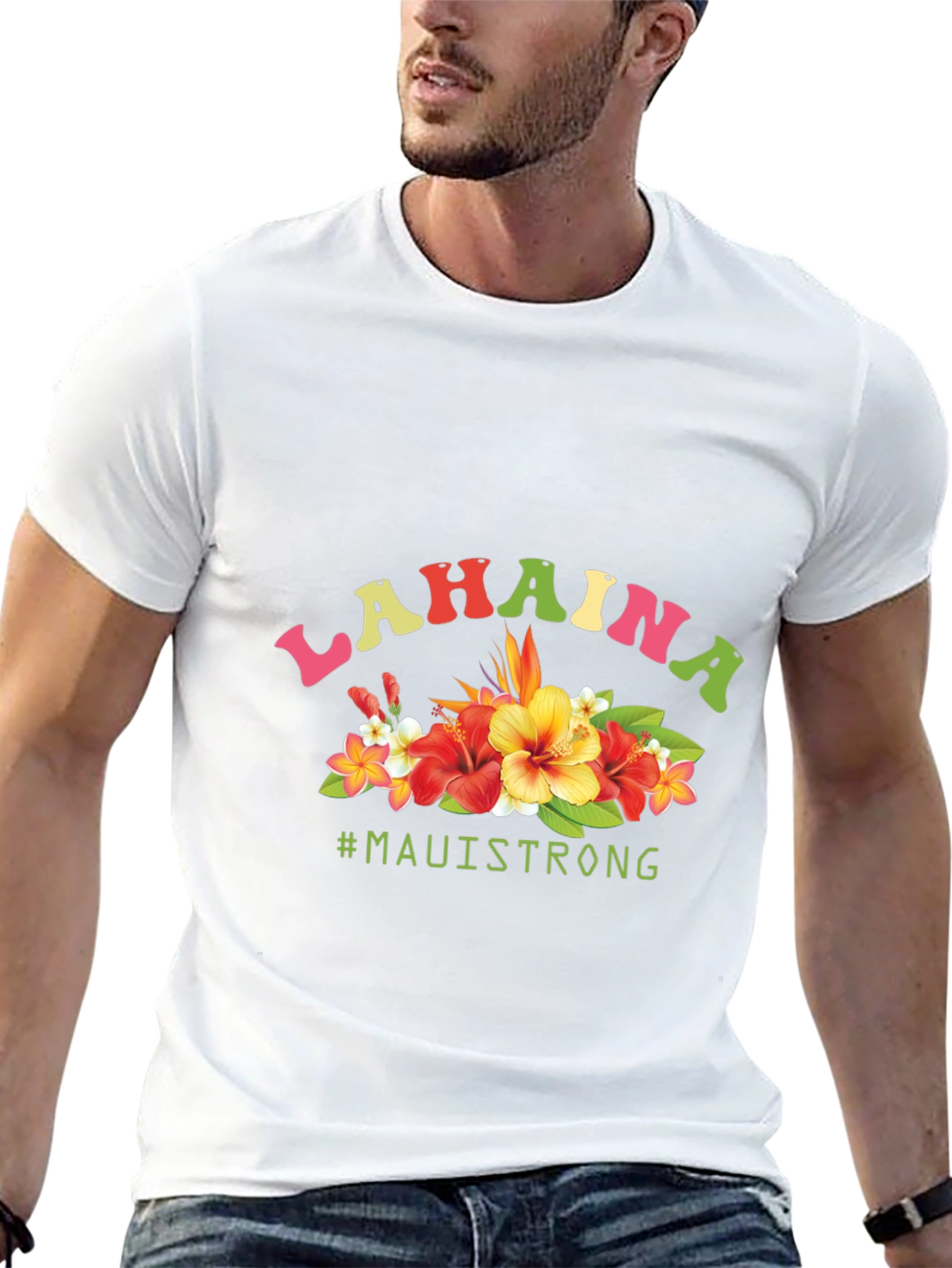 Lahaina Maui Strong Floral Graphic Tee