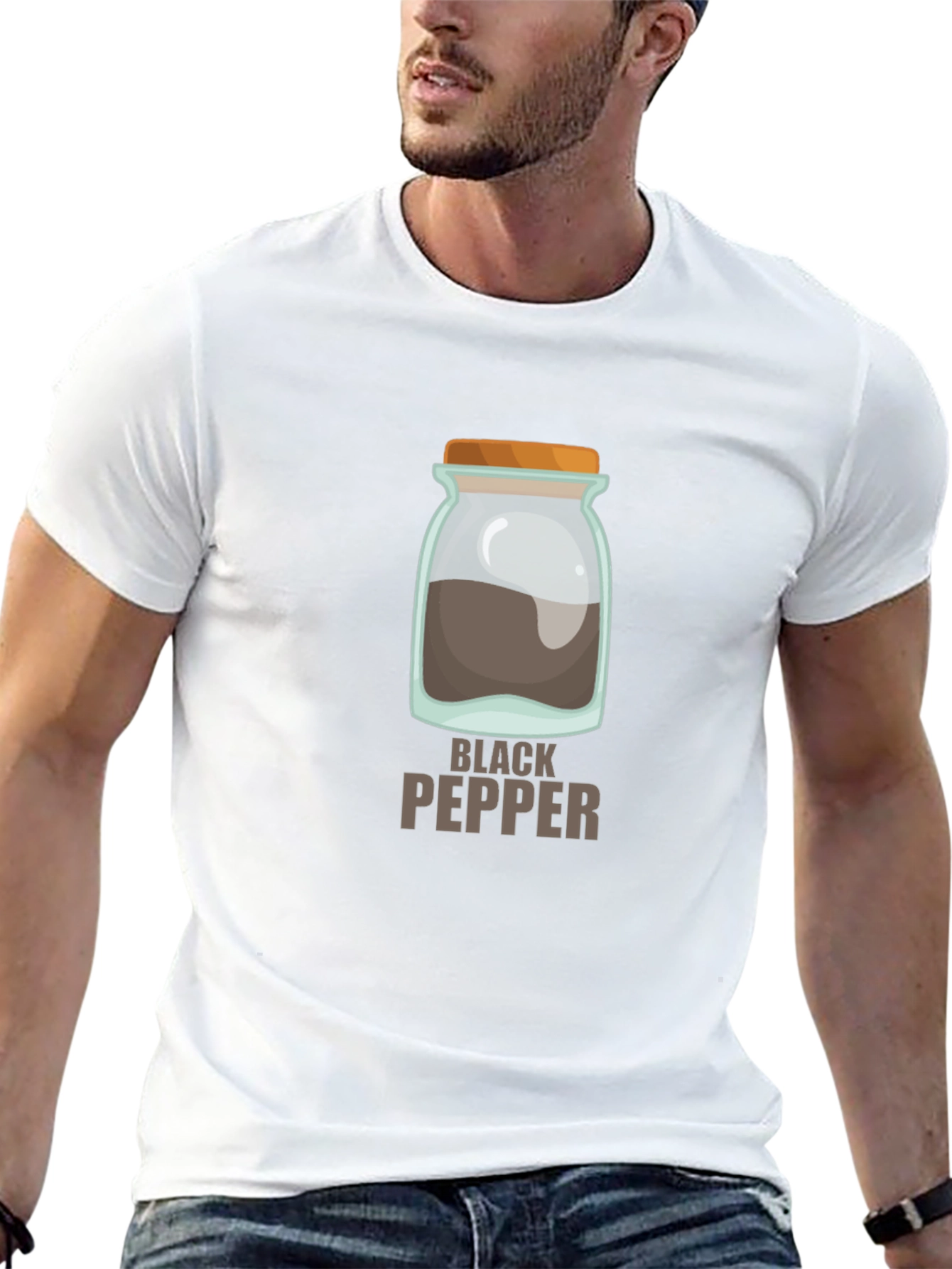 Black Pepper Jar T-Shirt - Novelty Culinary Tee