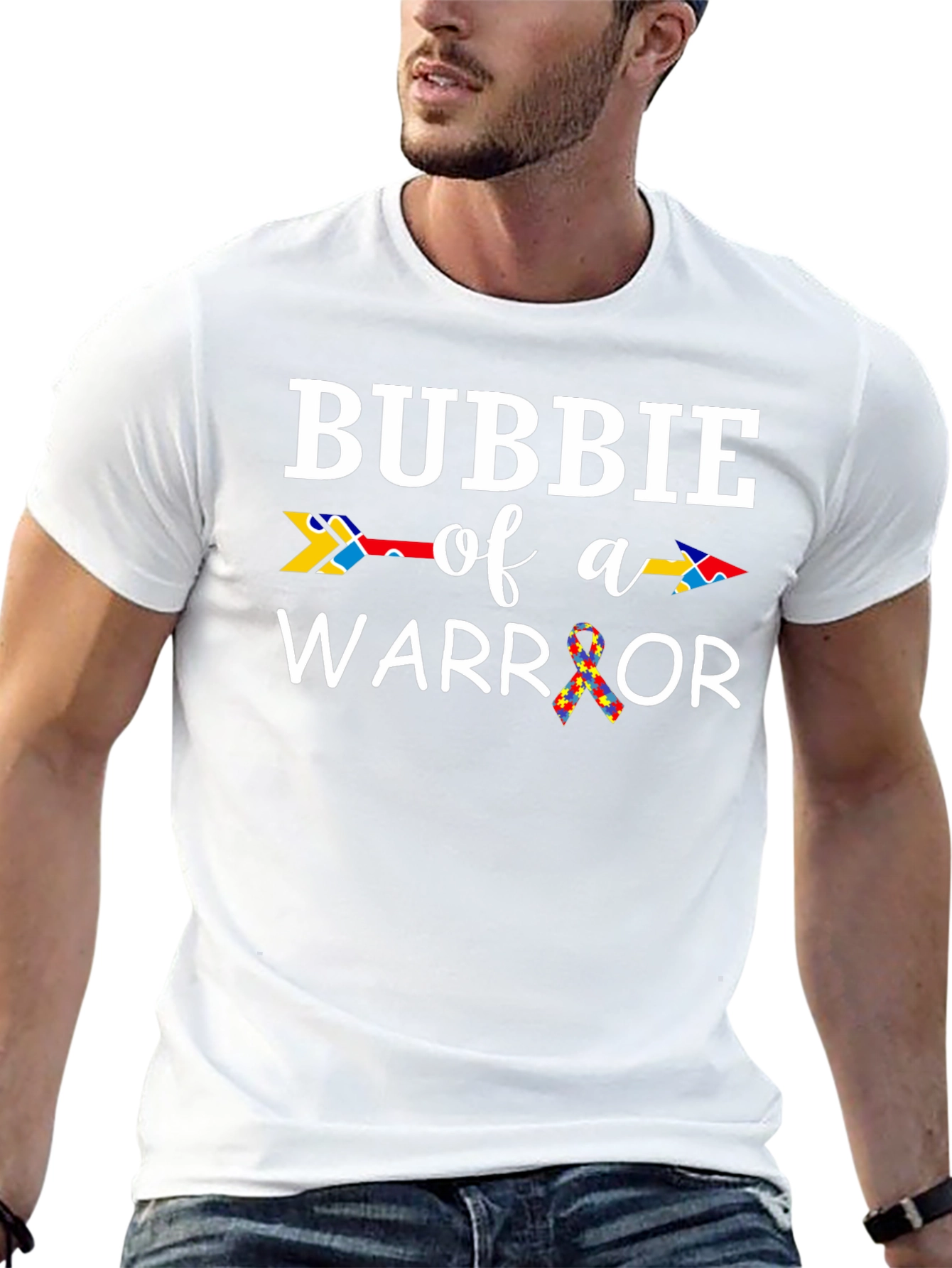 Bubbie of a Warrior Autism Awareness T-Shirt