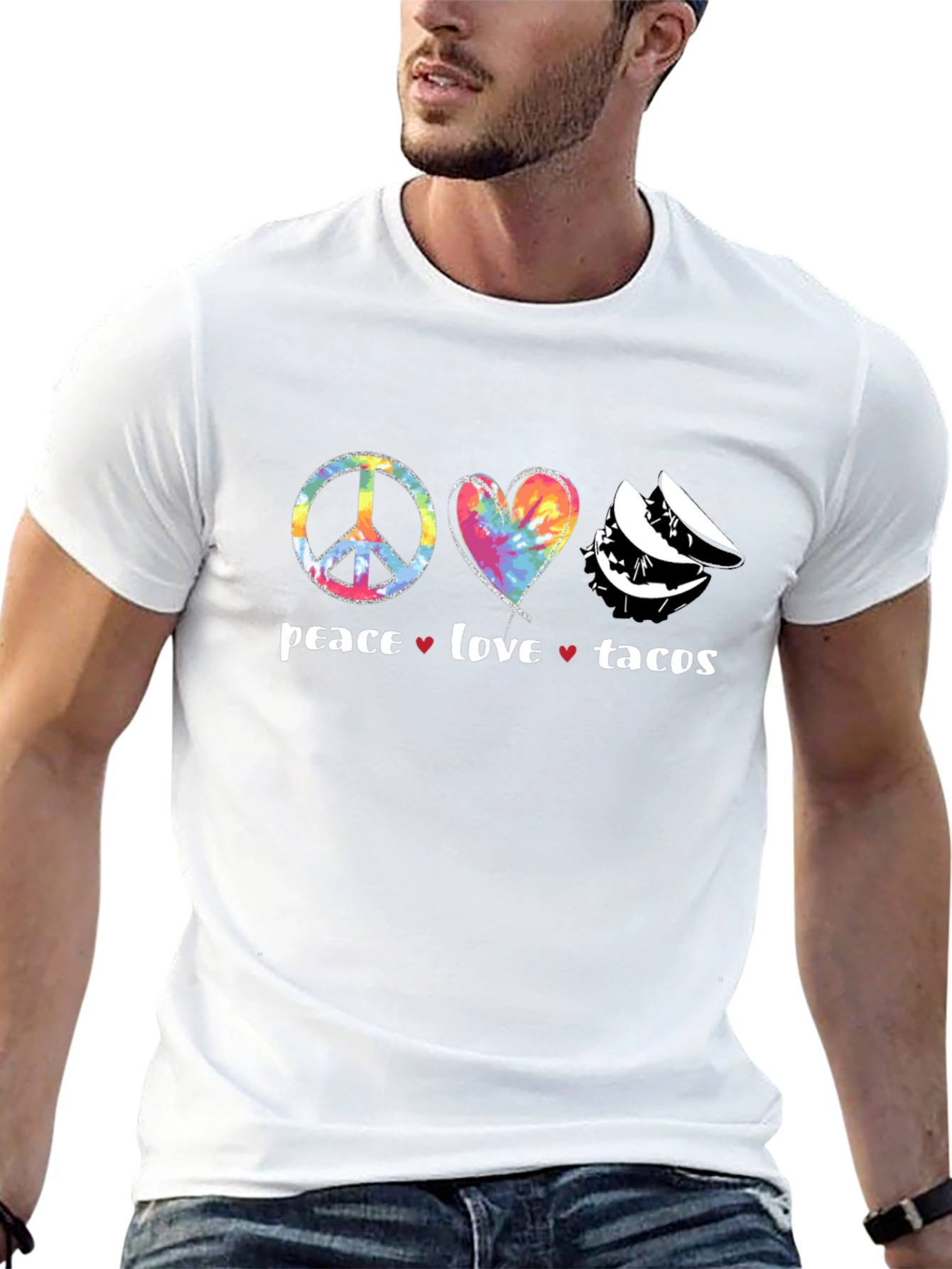 Peace Love Tacos Graphic Tee - Trendy Comfort