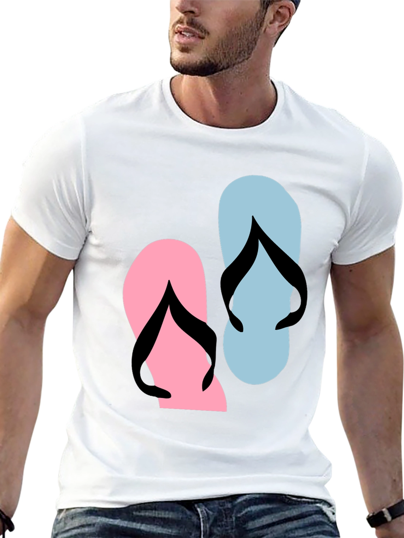 Flip Flop Graphic Tee - Casual Summer Style