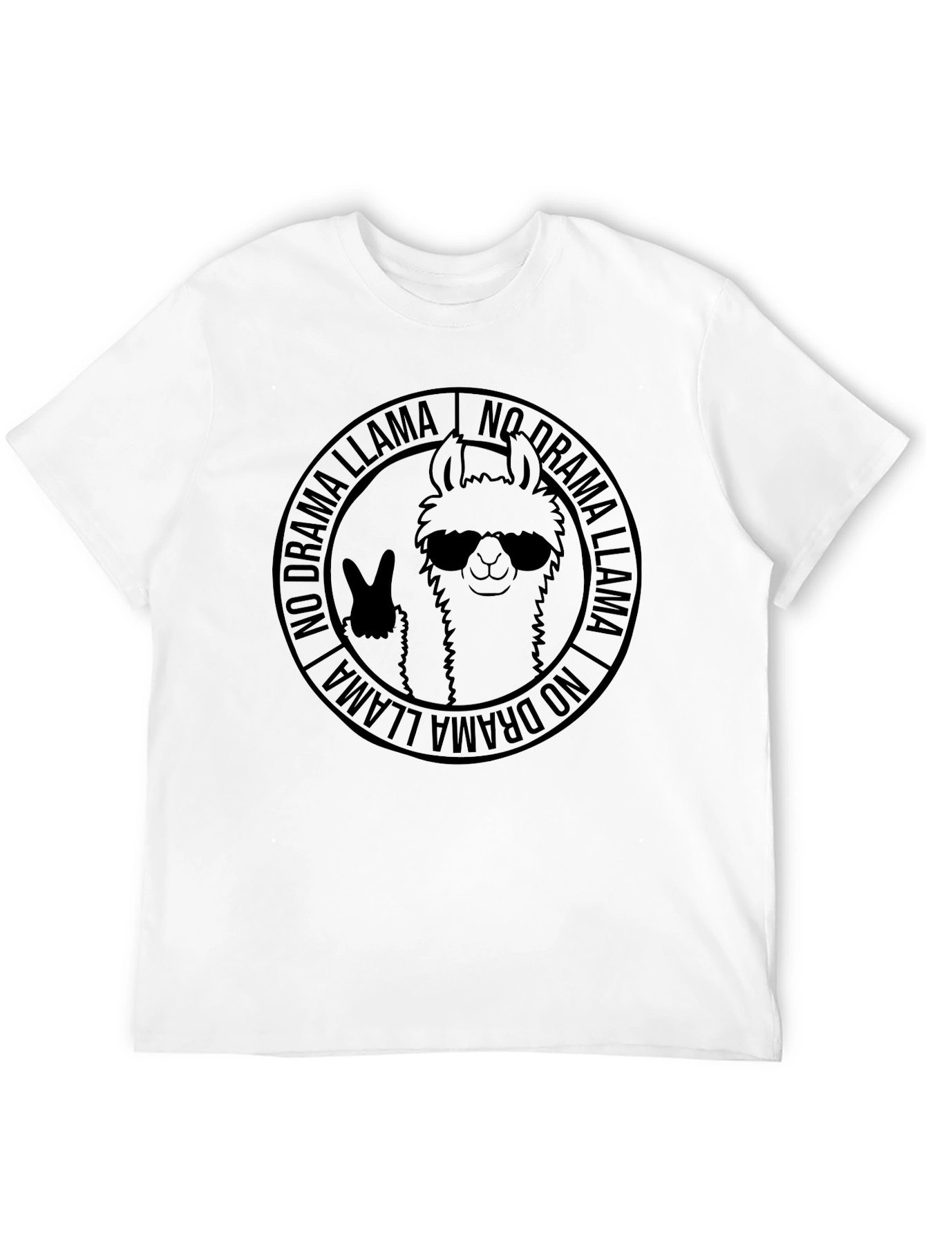 No Drama Llama T-Shirt - Cool Graphic Tee