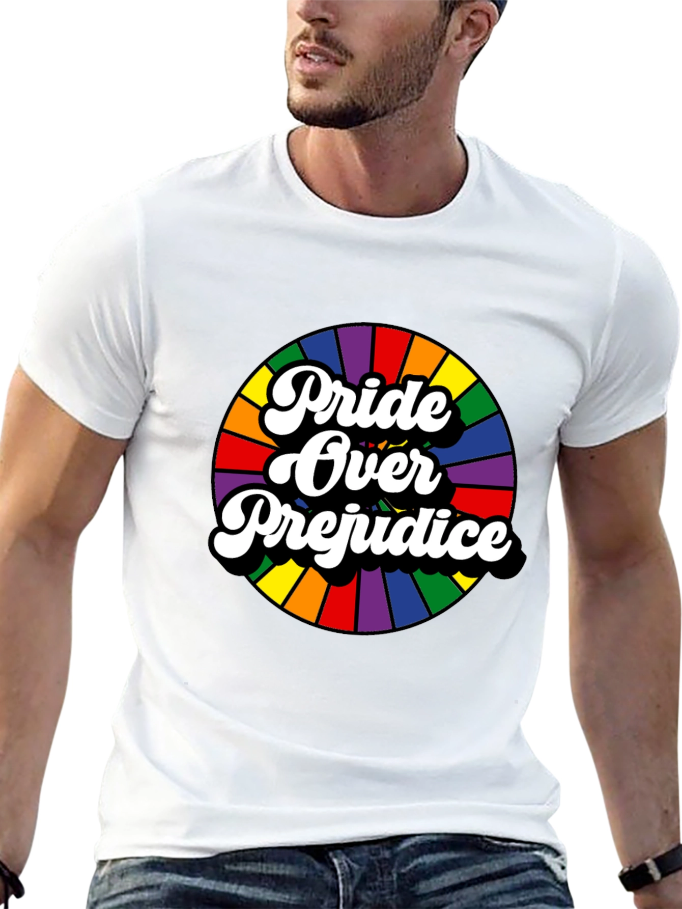 Pride Over Prejudice Graphic Tee - Black