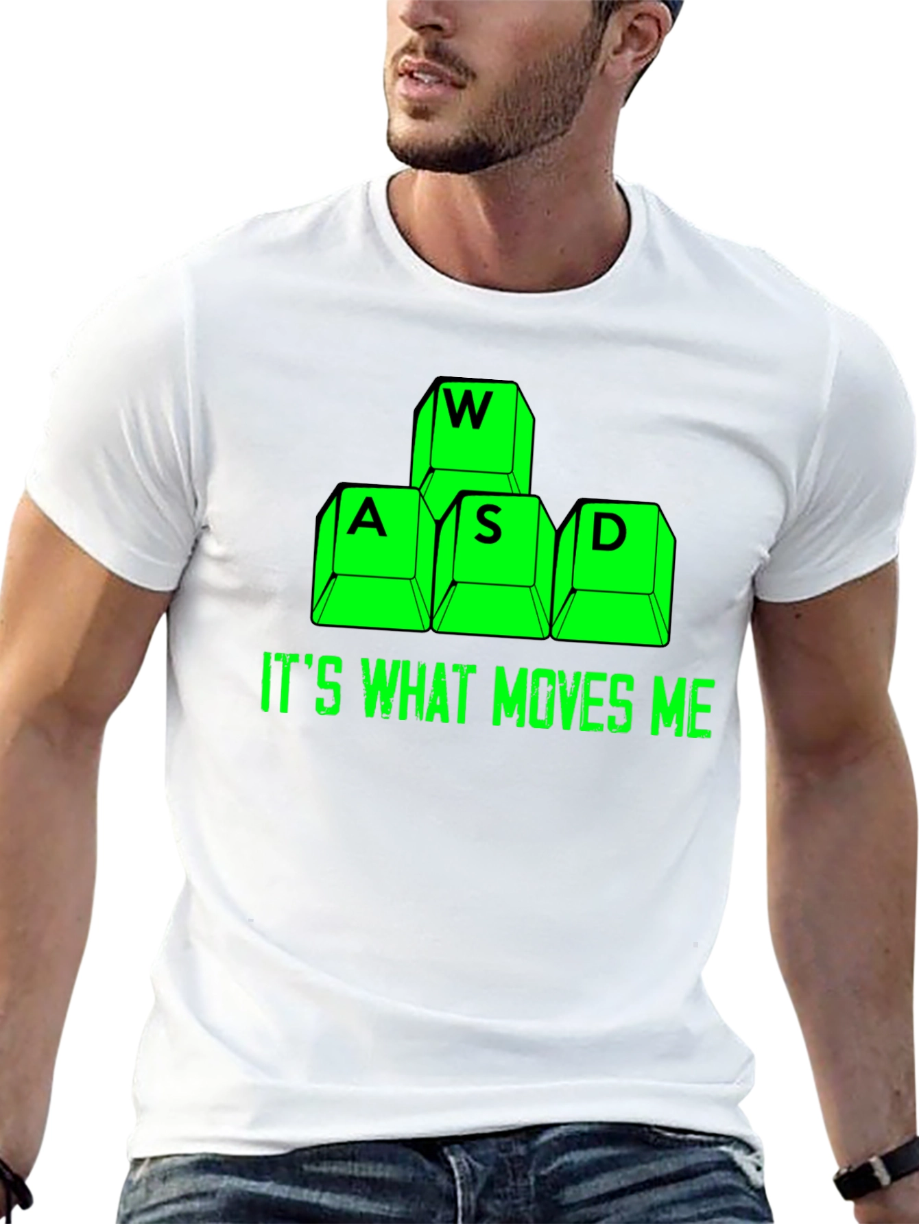 Gamer T-Shirt: WASD Keys Its What Moves Me
