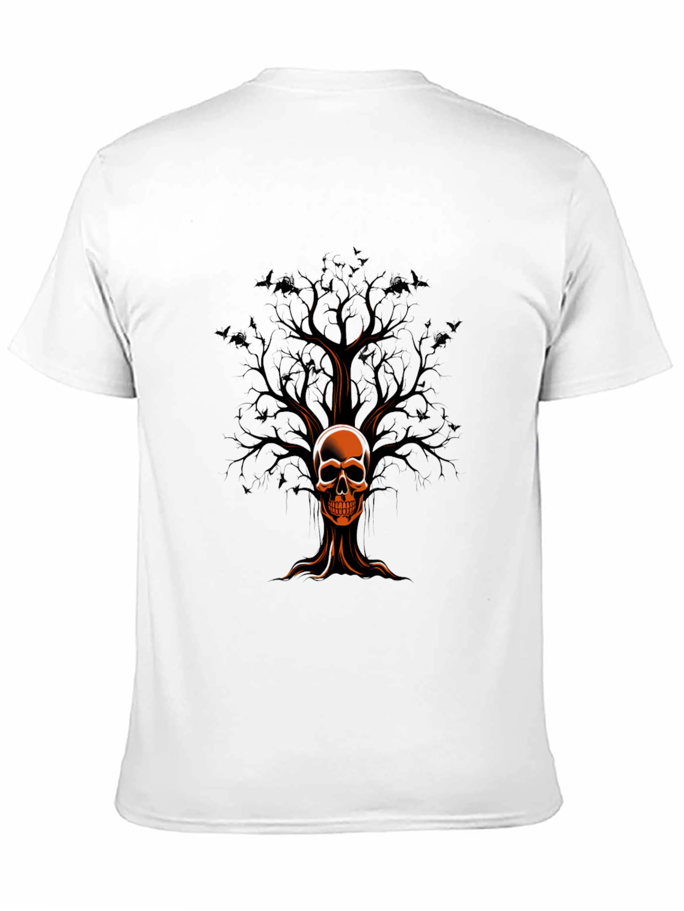 Skull Tree Graphic Print Black T-Shirt