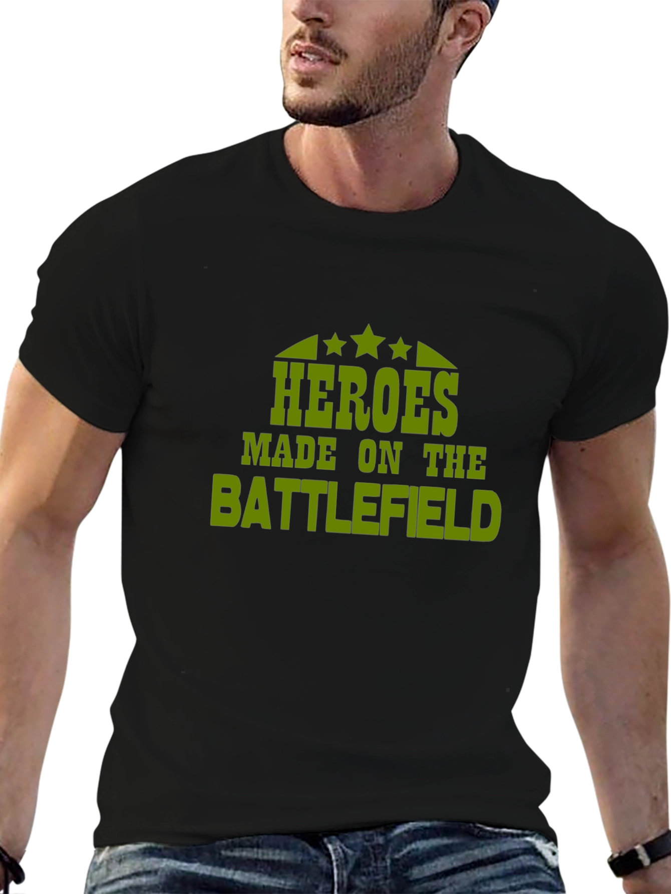Heroes Made on the Battlefield Black T-Shirt