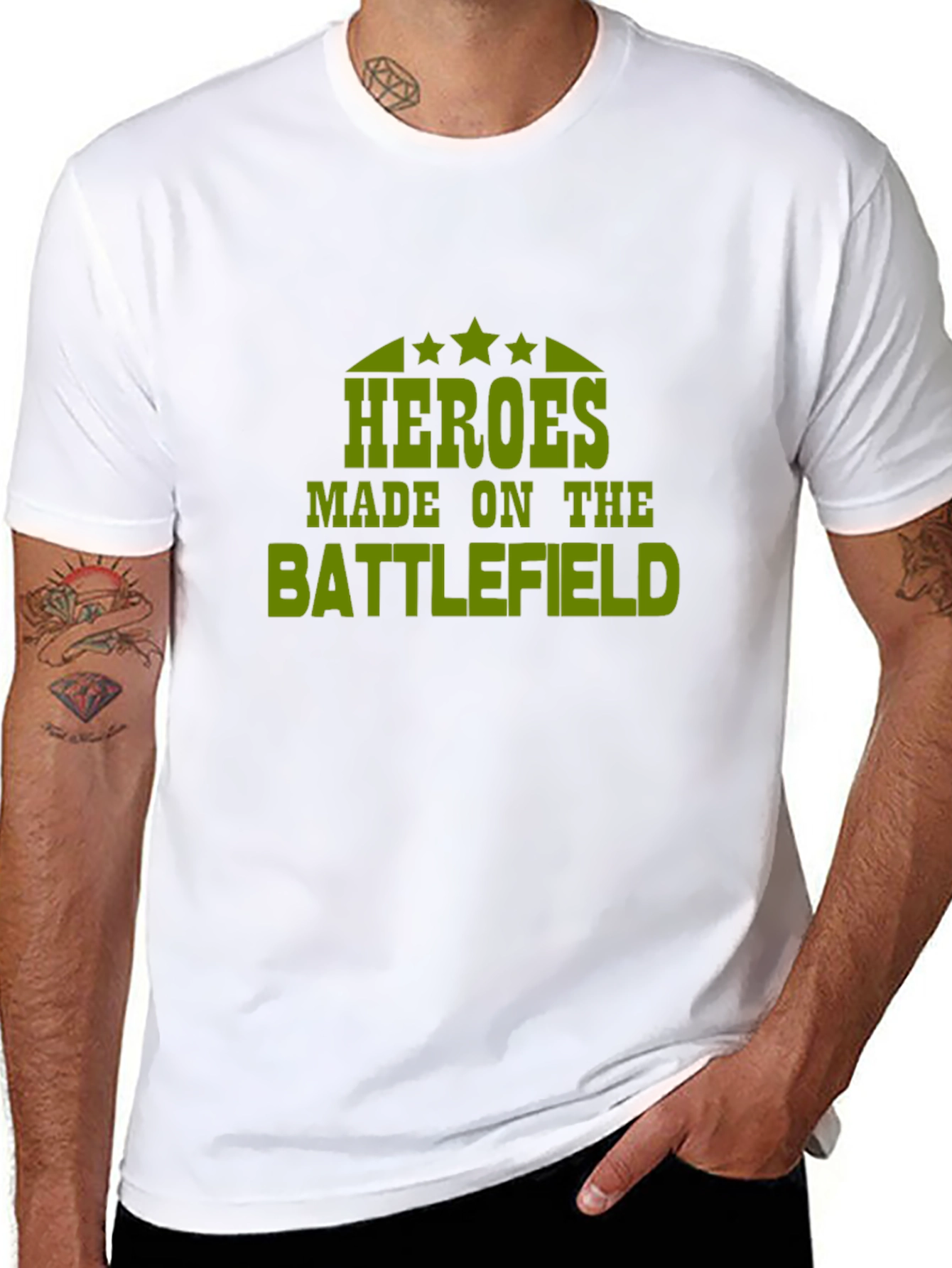 Heroes Made on the Battlefield Black T-Shirt