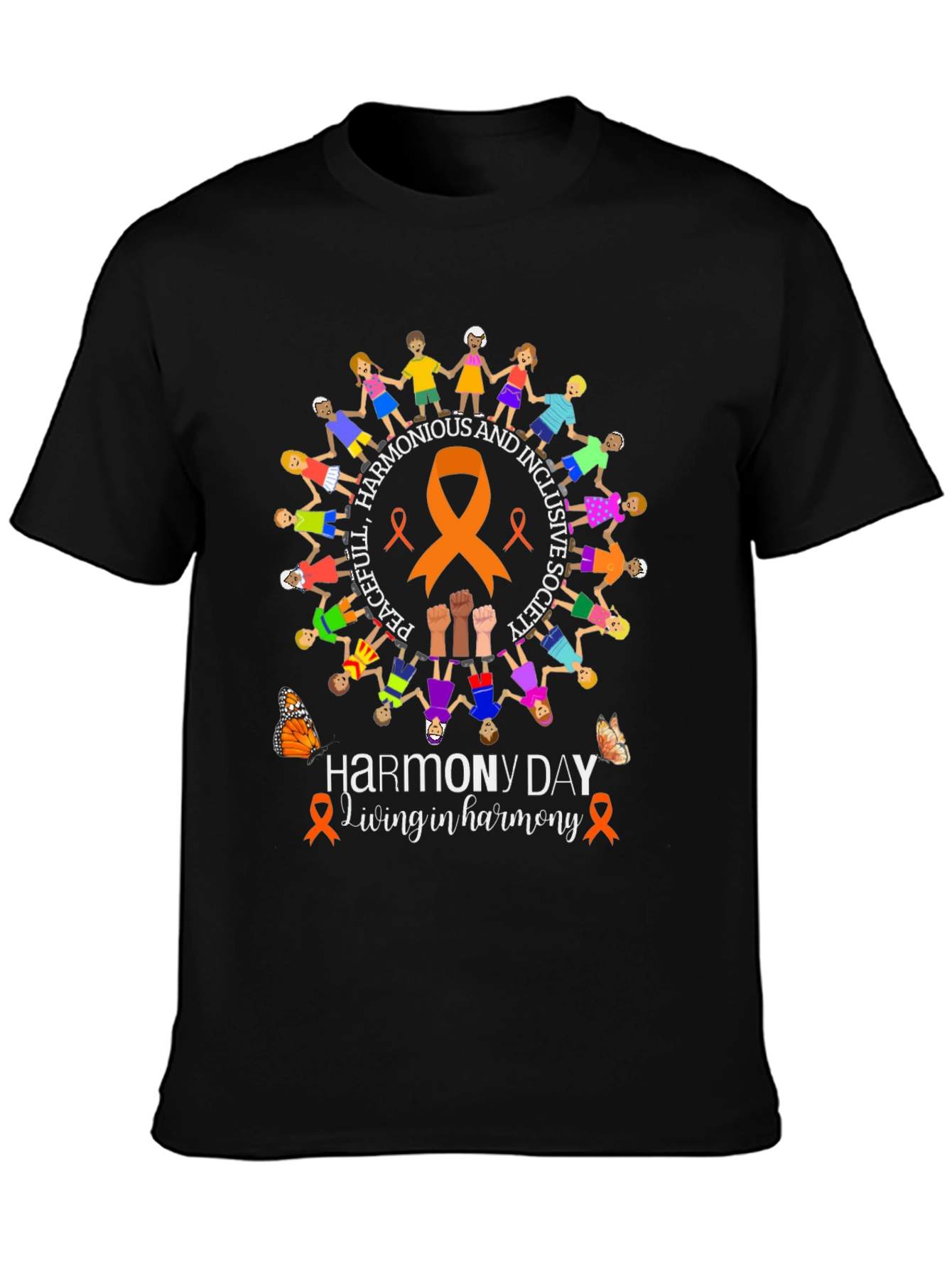 Harmony Day T-Shirt: Peaceful Inclusive Society Tee