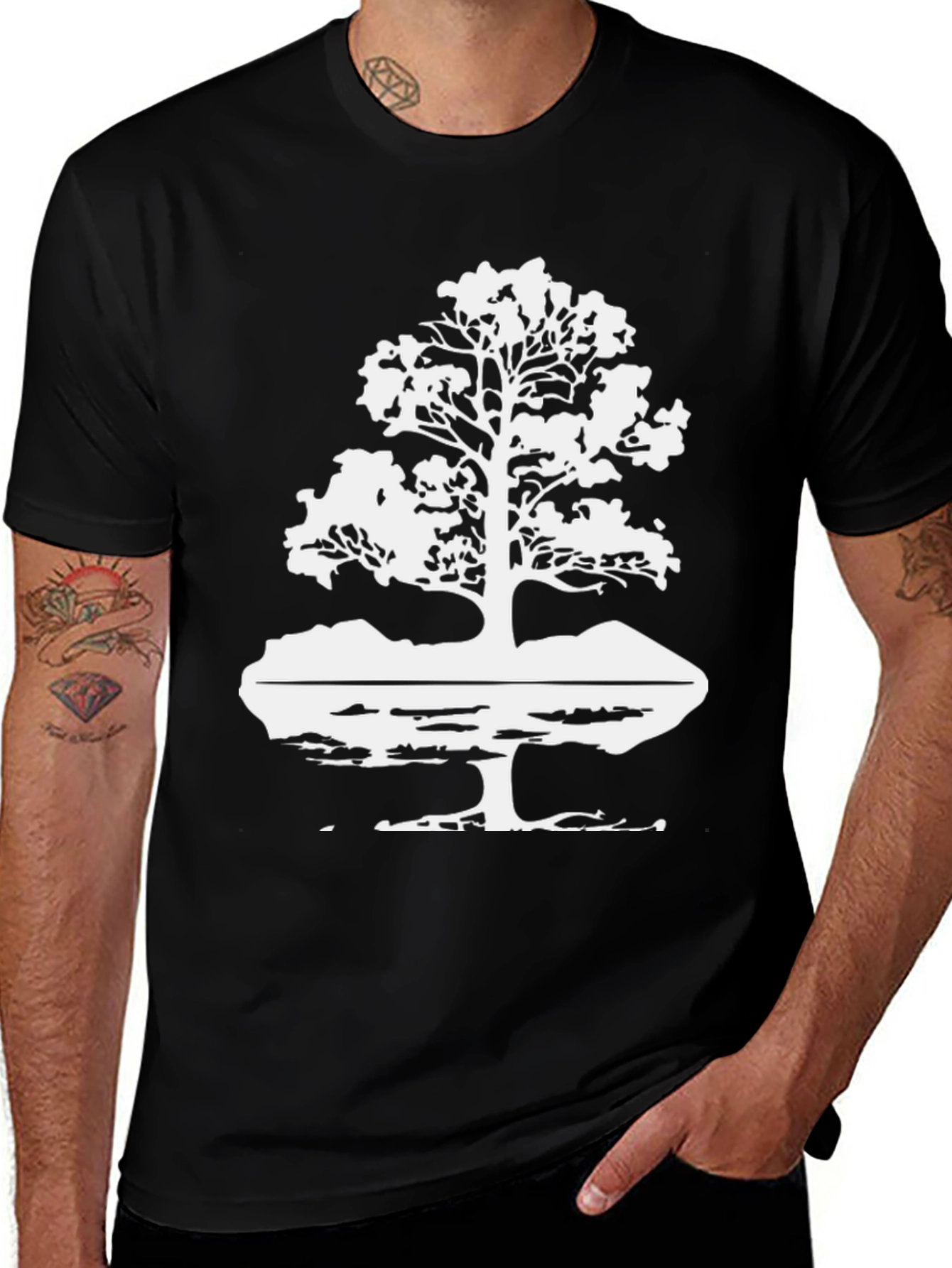 Tree Graphic Black T-Shirt