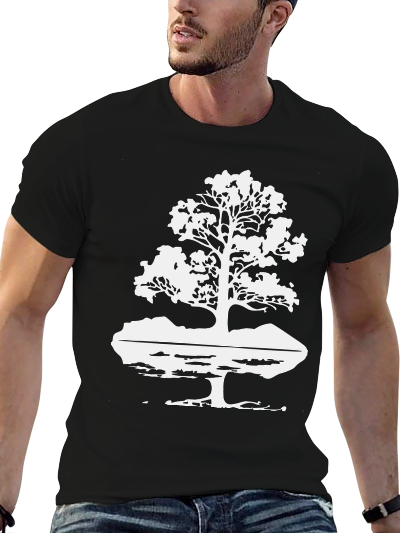 Tree Graphic Black T-Shirt