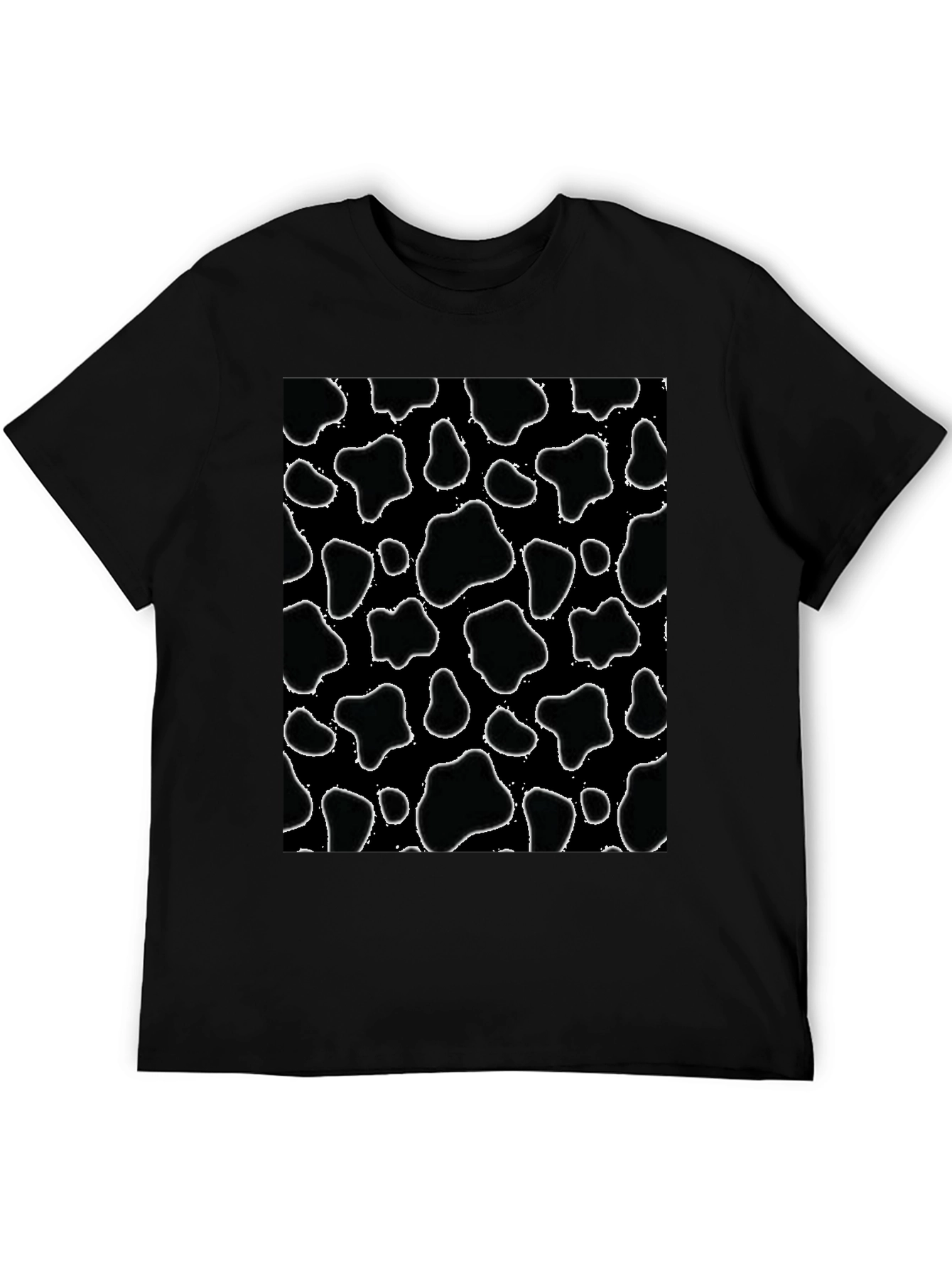 Cow Print Black T-Shirt