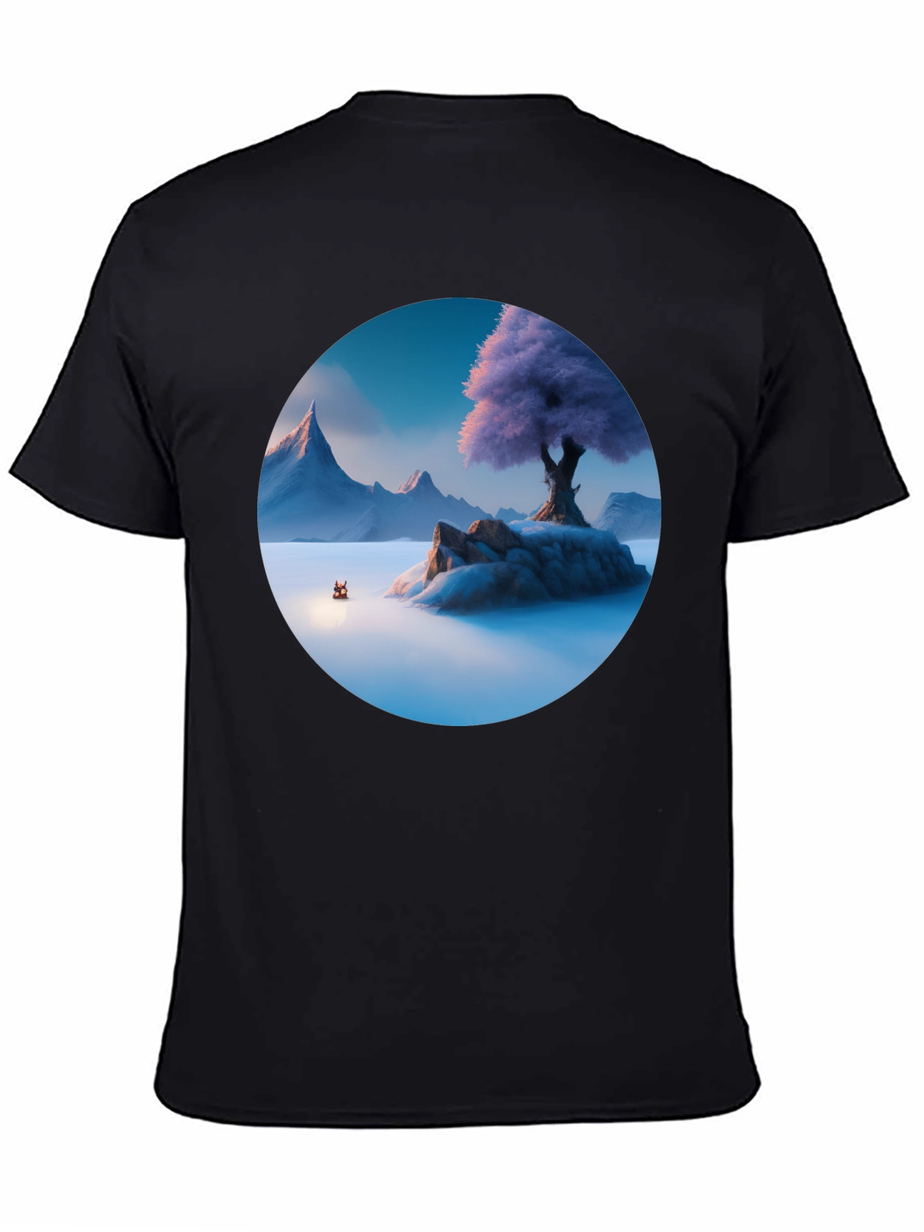 Mystic Isle Graphic Tee - Mens Black T-Shirt