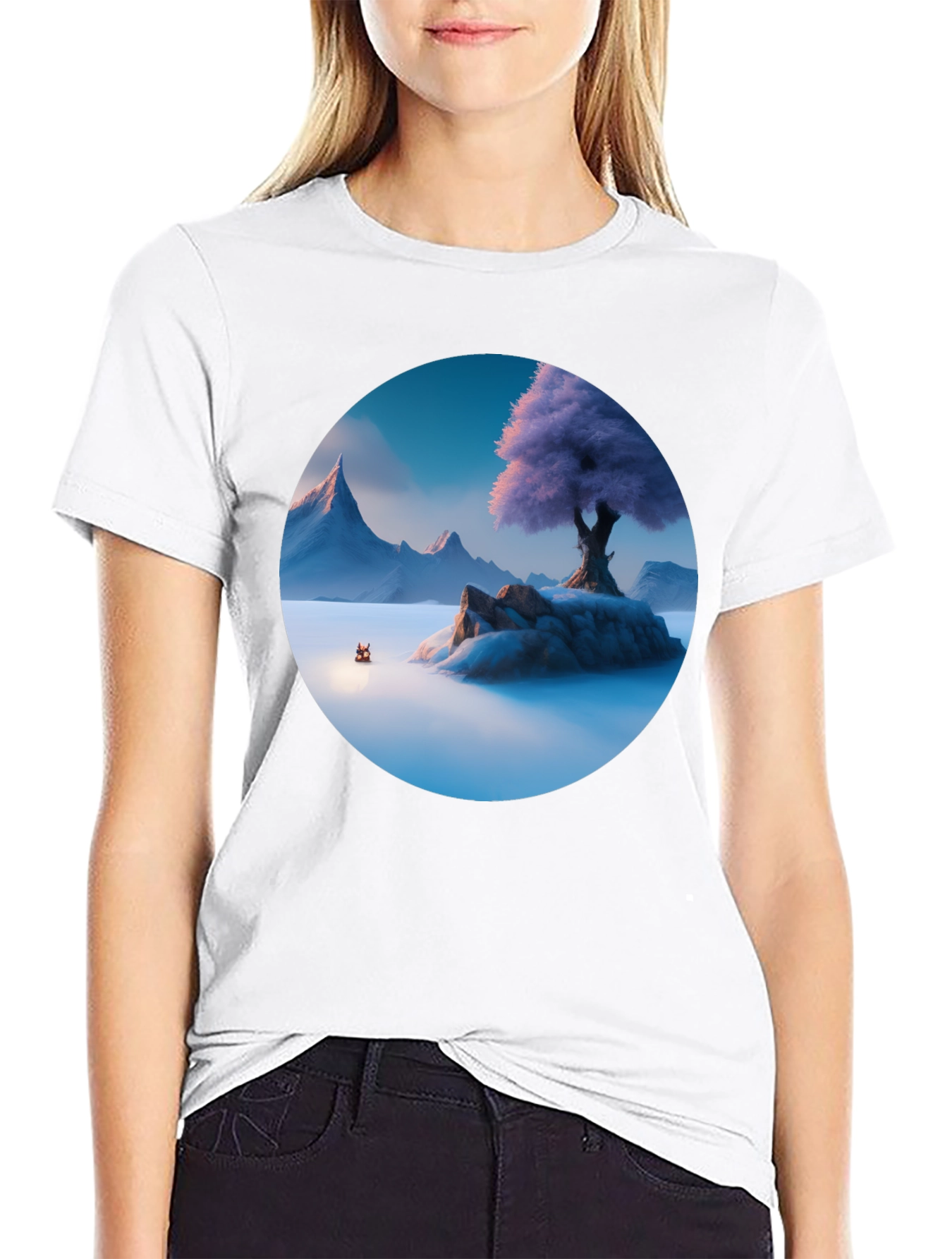 Mystic Isle Graphic Tee - Mens Black T-Shirt