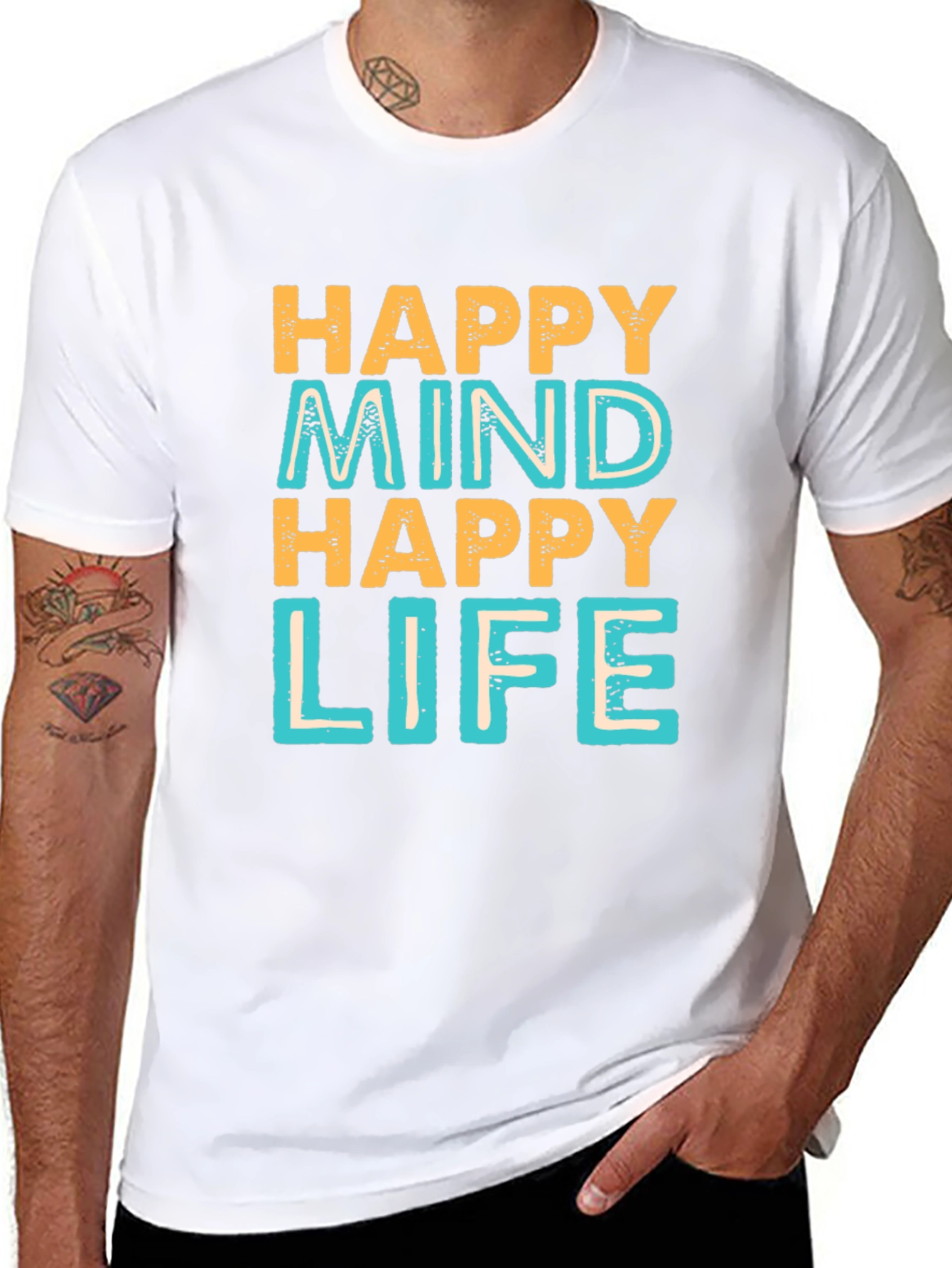 Happy Mind Happy Life Graphic Tee